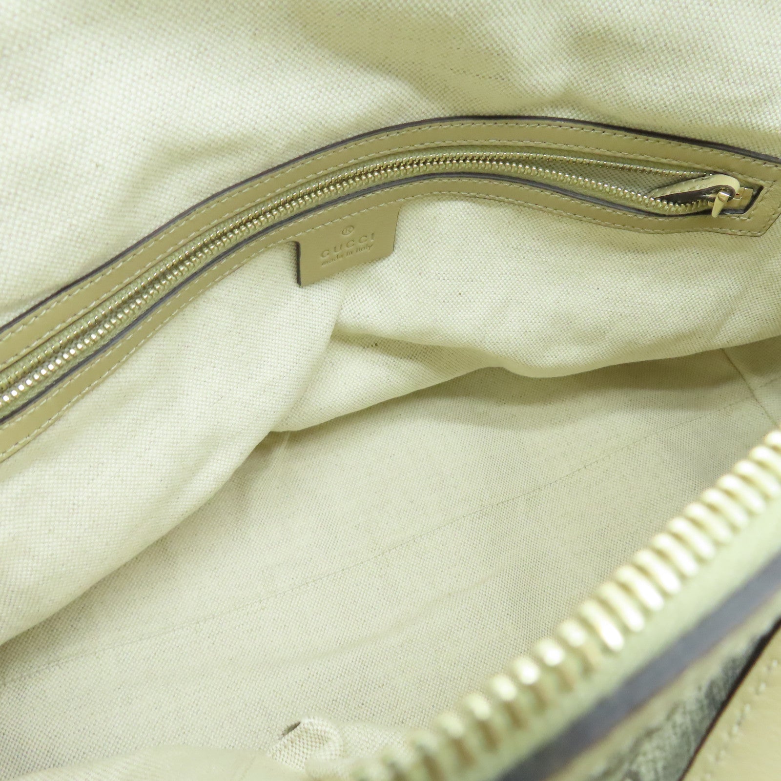 GUCCI 塗層帆布2 Way Shoulder金扣手挽肩背兩用袋灰色