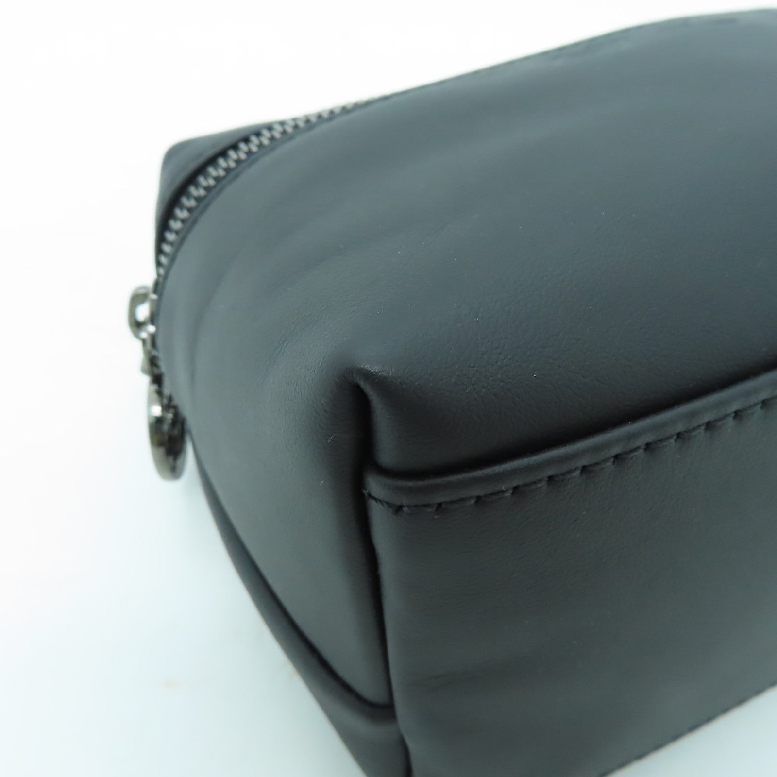 Longchamp 牛皮皮革２Way Shoulder Bag黑扣手挽肩背兩用袋黑色