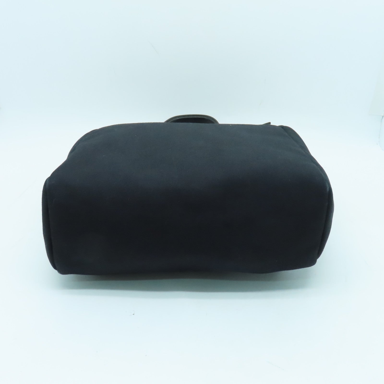 HERMES 帆布Herbag Backpack銀扣背包黑色