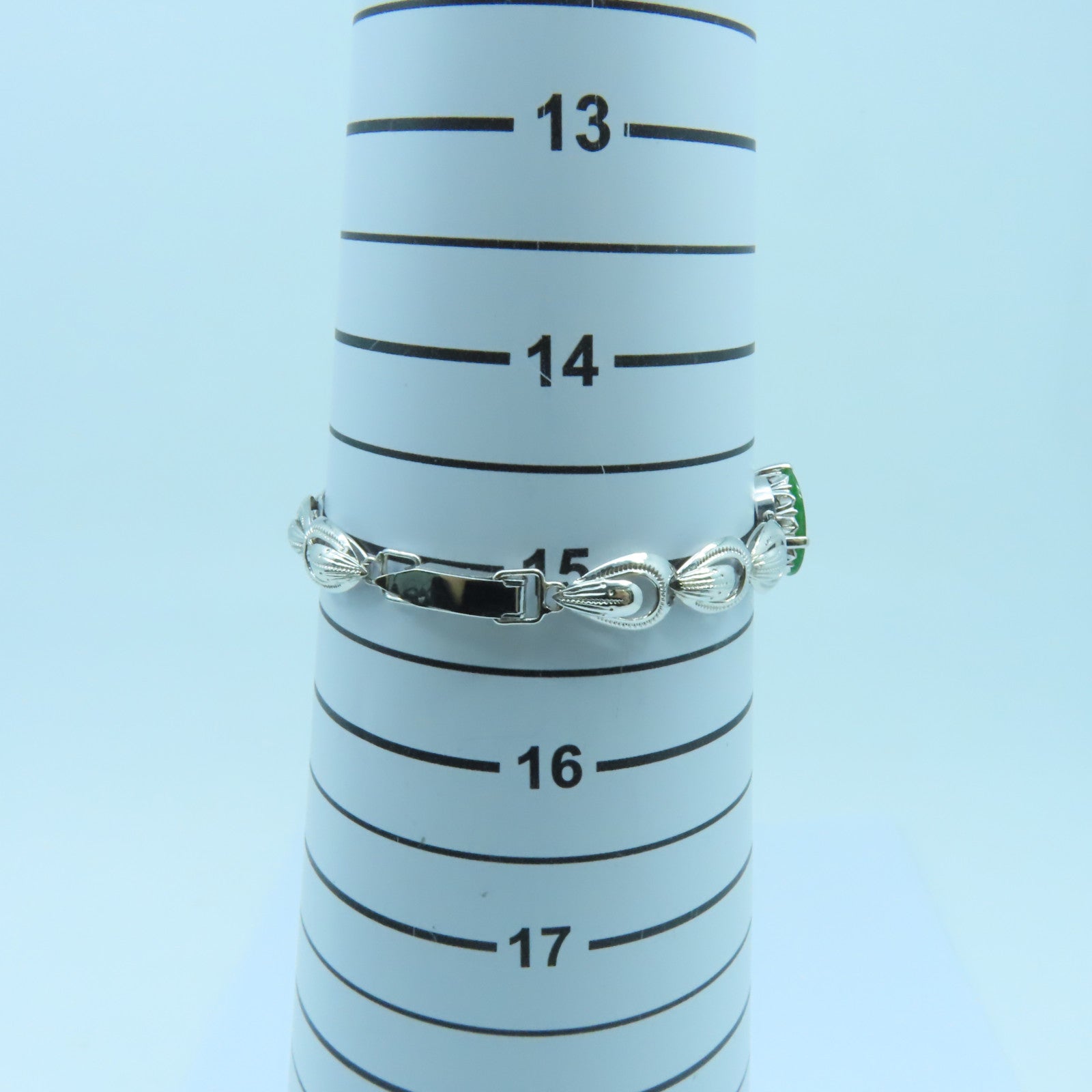 JEWELRY 4K白金Jade Bracelet翡翠手鏈綠色/銀色