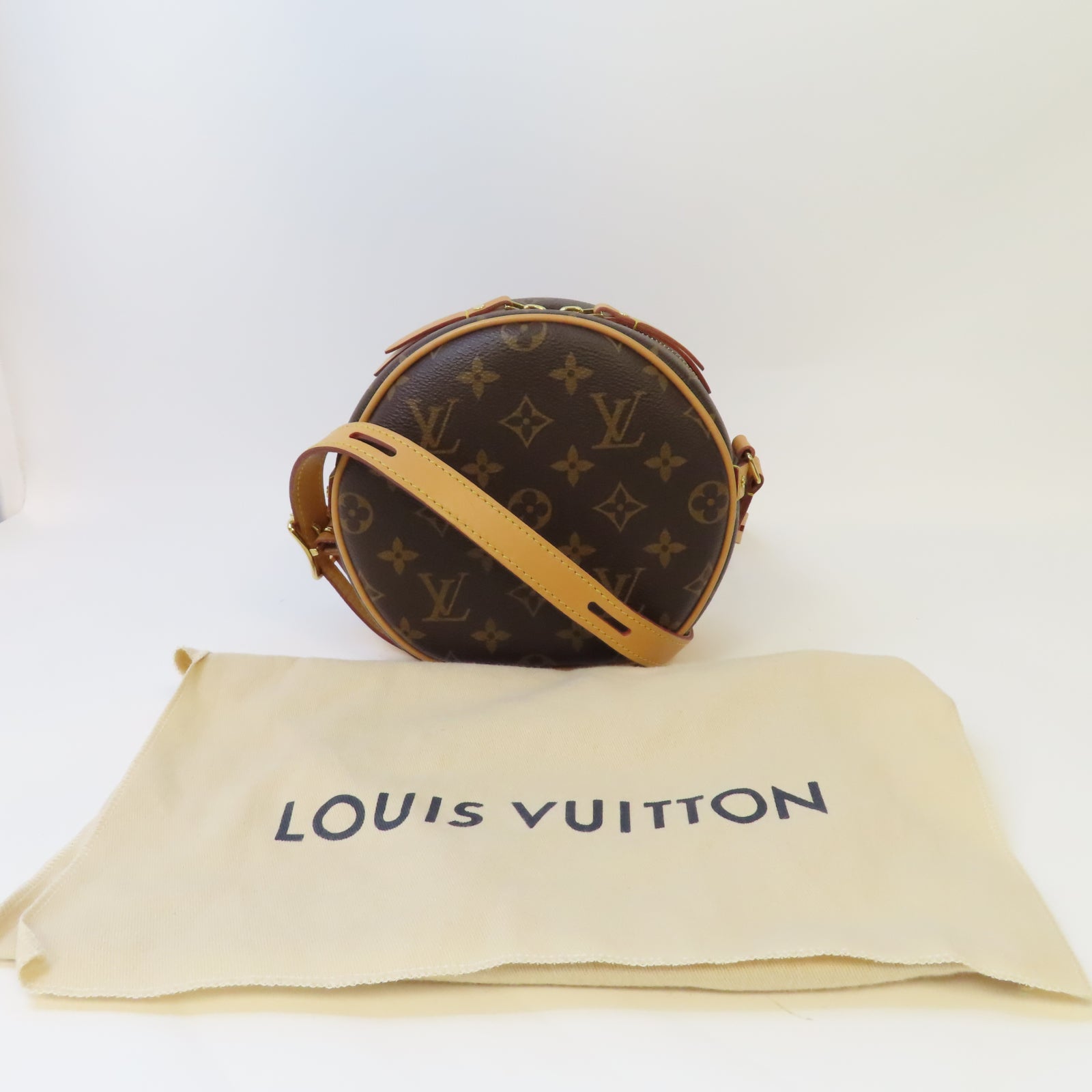 LOUIS VUITTON Monogram Boite Chapeau Souple PM金扣肩背袋啡色