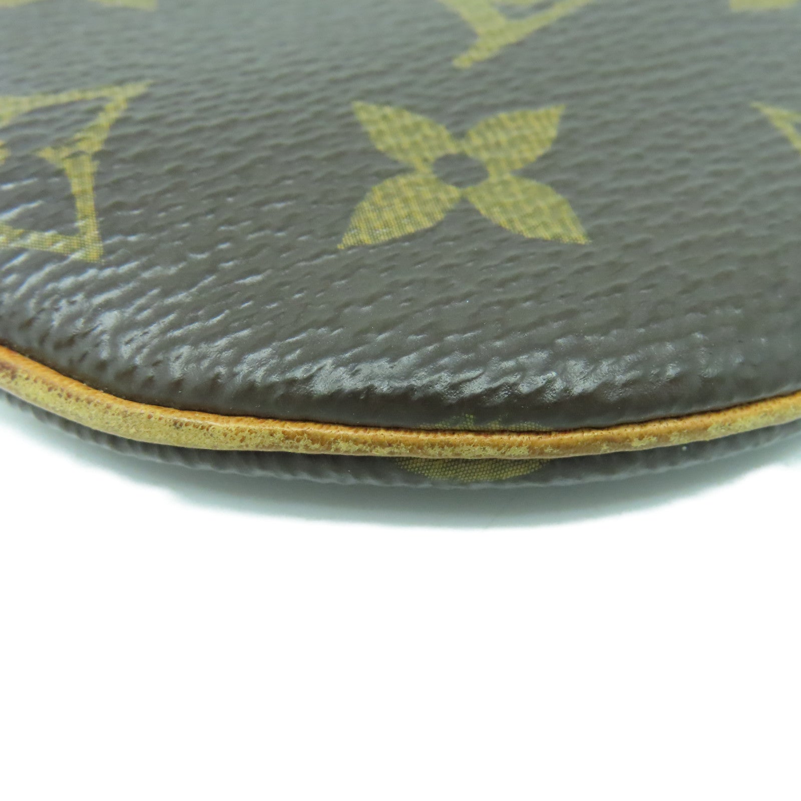 LOUIS VUITTON Monogram Coin Case金扣零钱包啡色