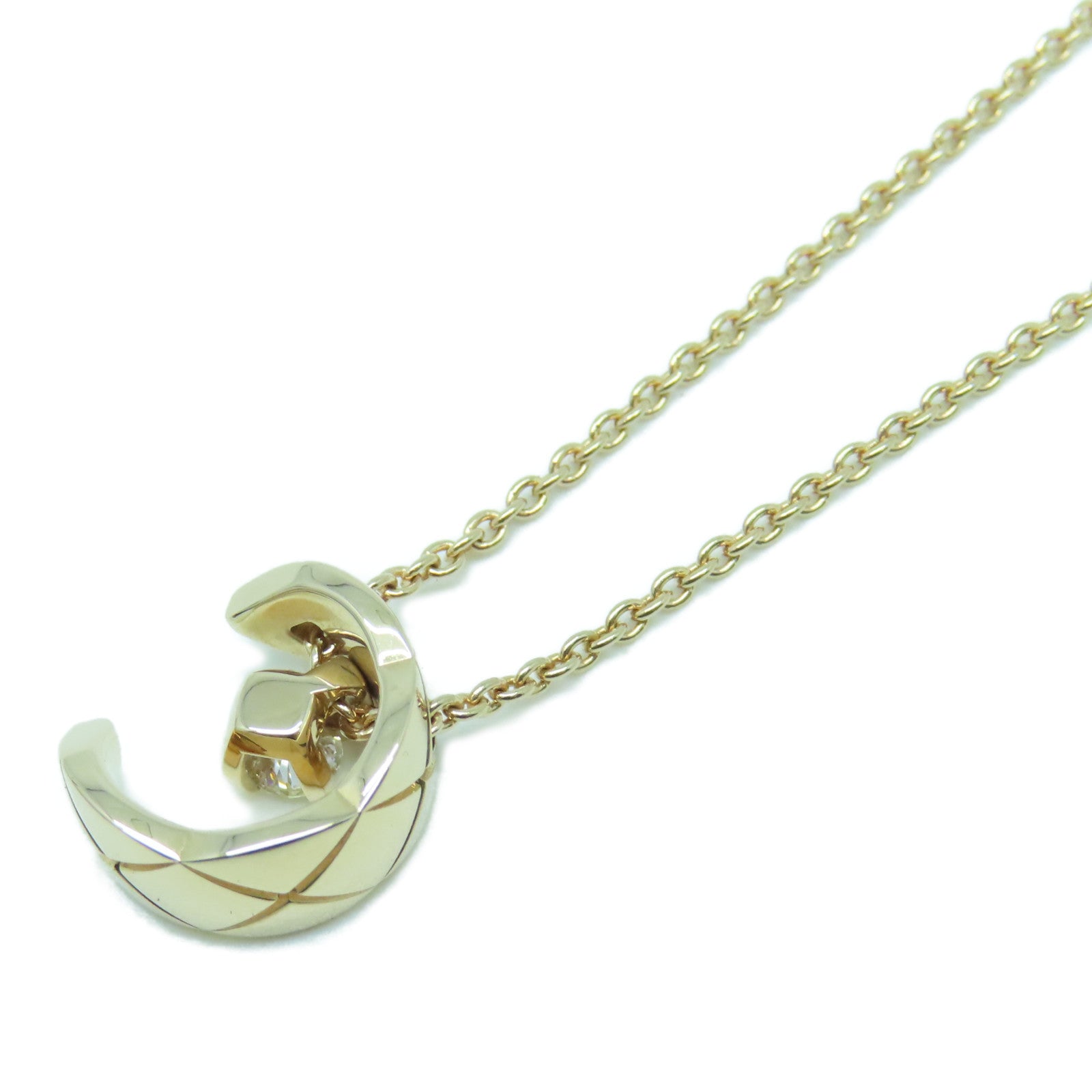 CHANEL 18K玫瑰金CoCo Necklace金扣項鍊
