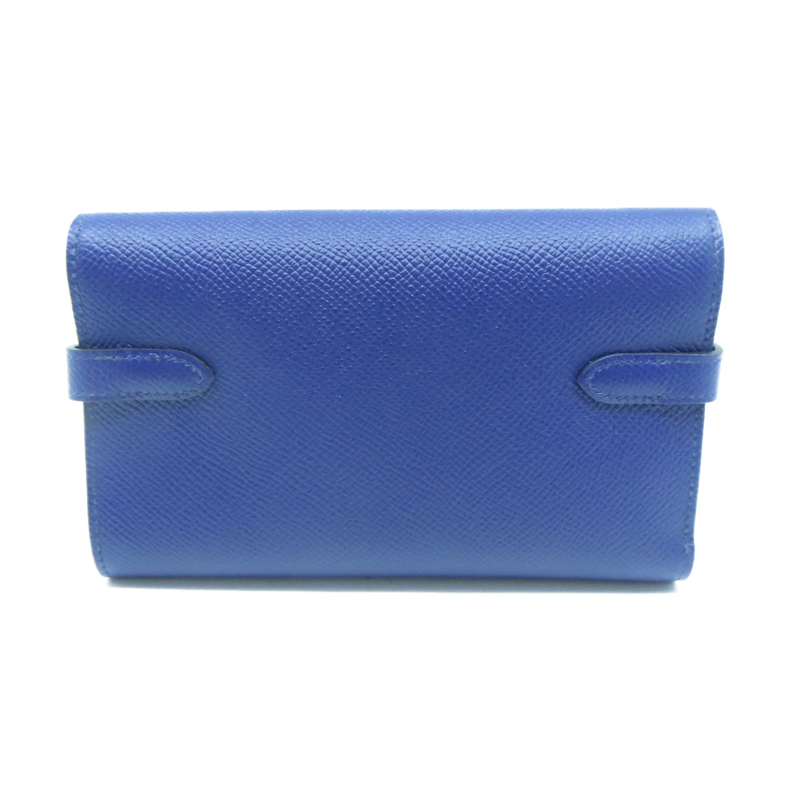 HERMES 【激減優惠】Veau Epsom皮革Kelly Wallet長錢包閃電藍色