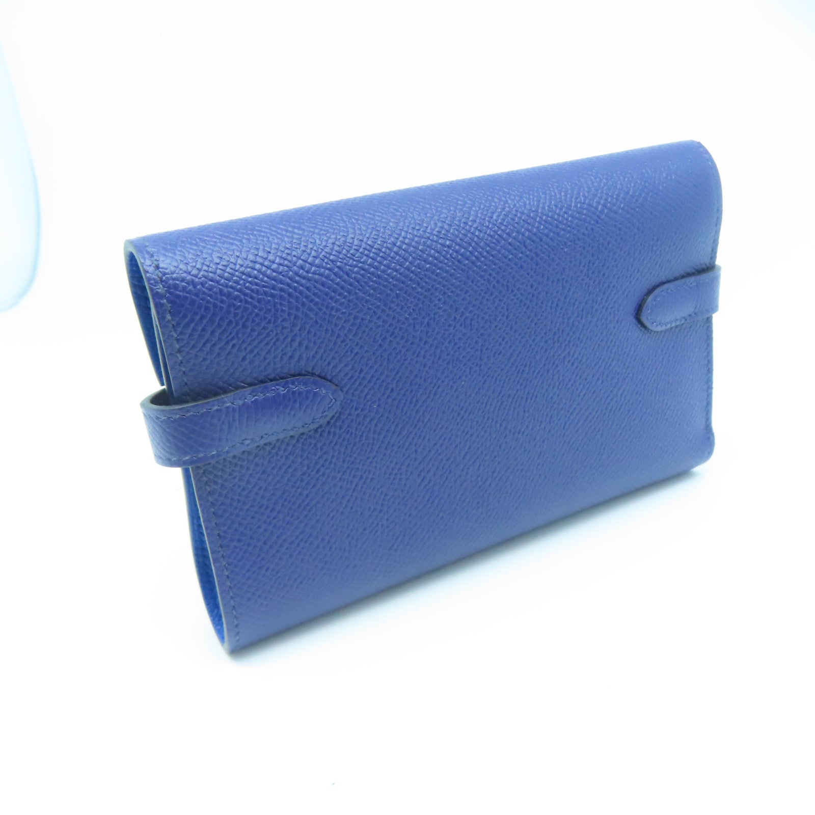 HERMES 【激減優惠】Veau Epsom皮革Kelly Wallet長錢包閃電藍色