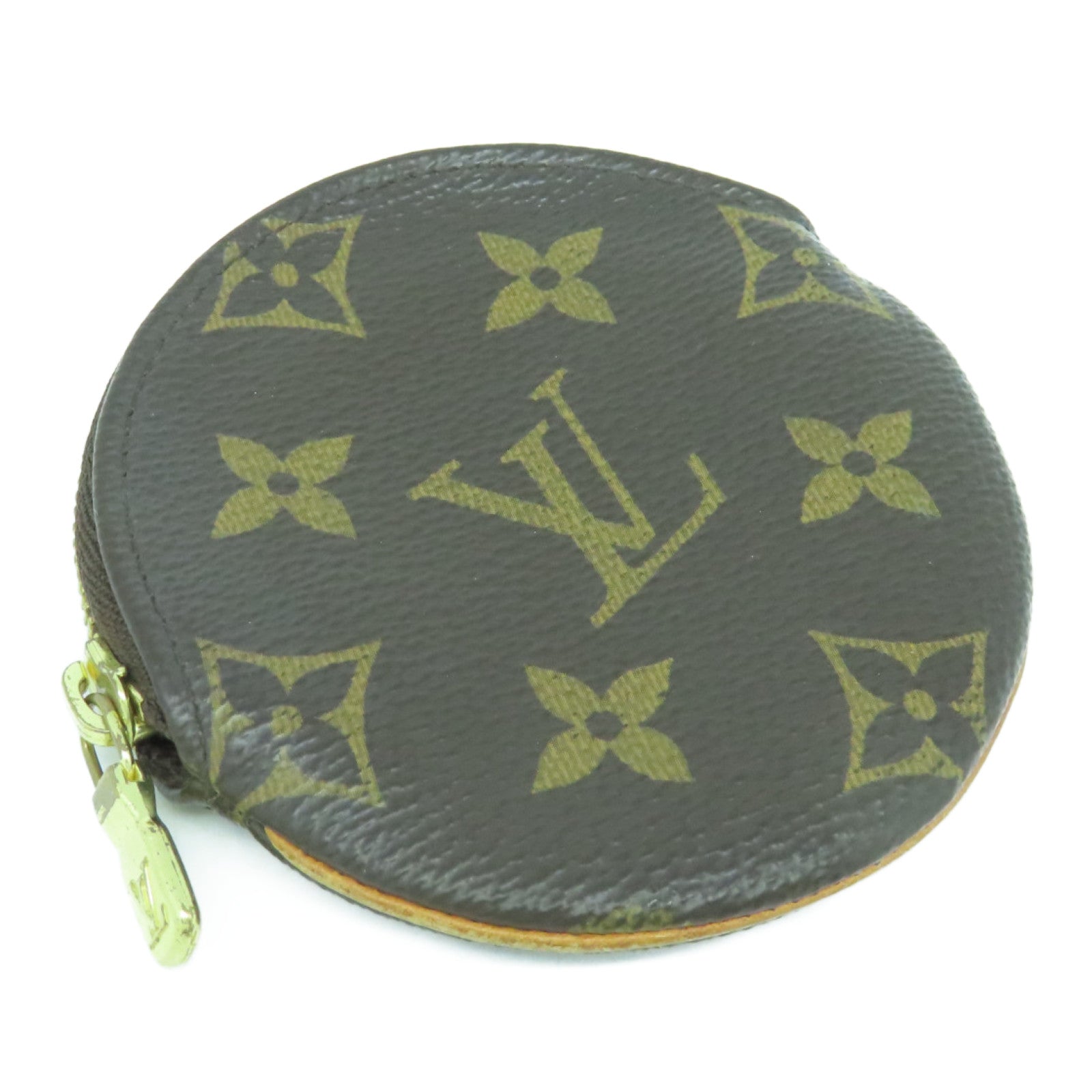 LOUIS VUITTON Monogram Coin Case金扣零钱包啡色