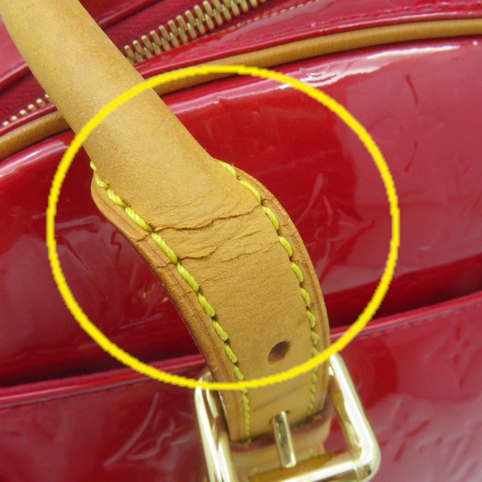LOUIS VUITTON Vernis Summit Drive Hand Bag Red