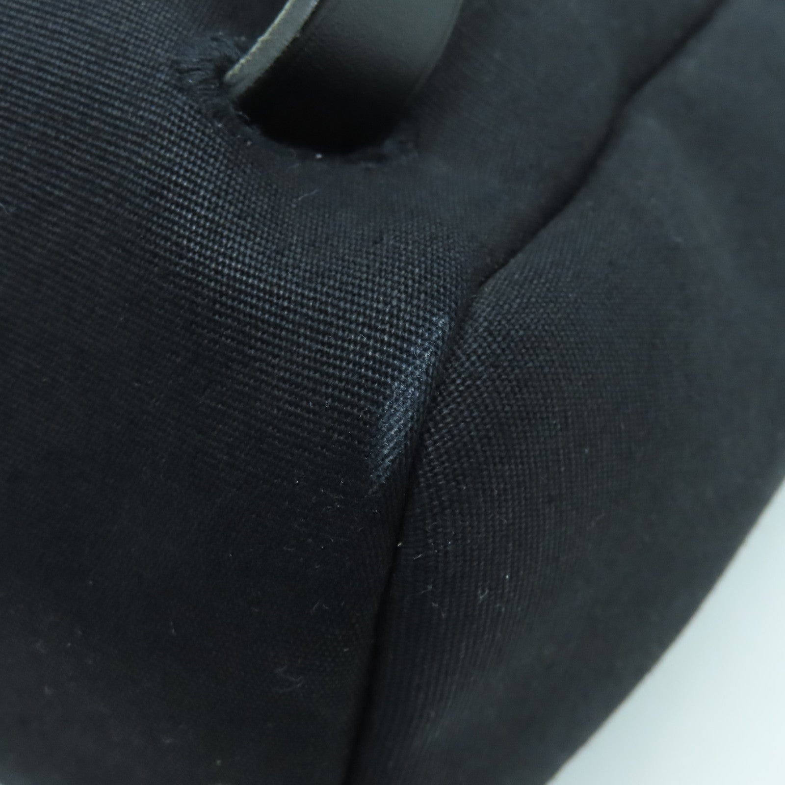 HERMES 帆布Herbag Backpack銀扣背包黑色