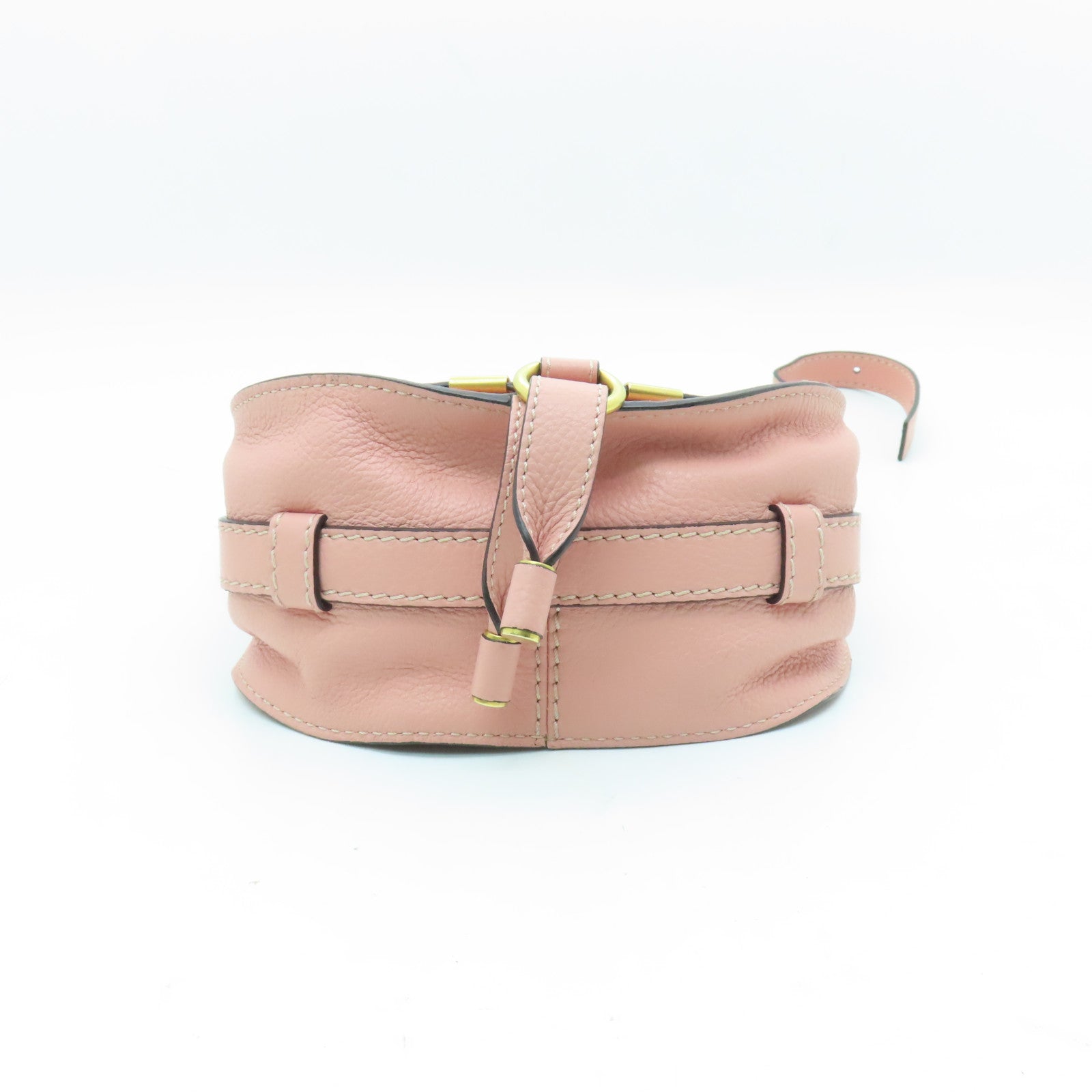 Chloe 牛皮皮革Small Marcie Bag金扣肩背袋粉紅色