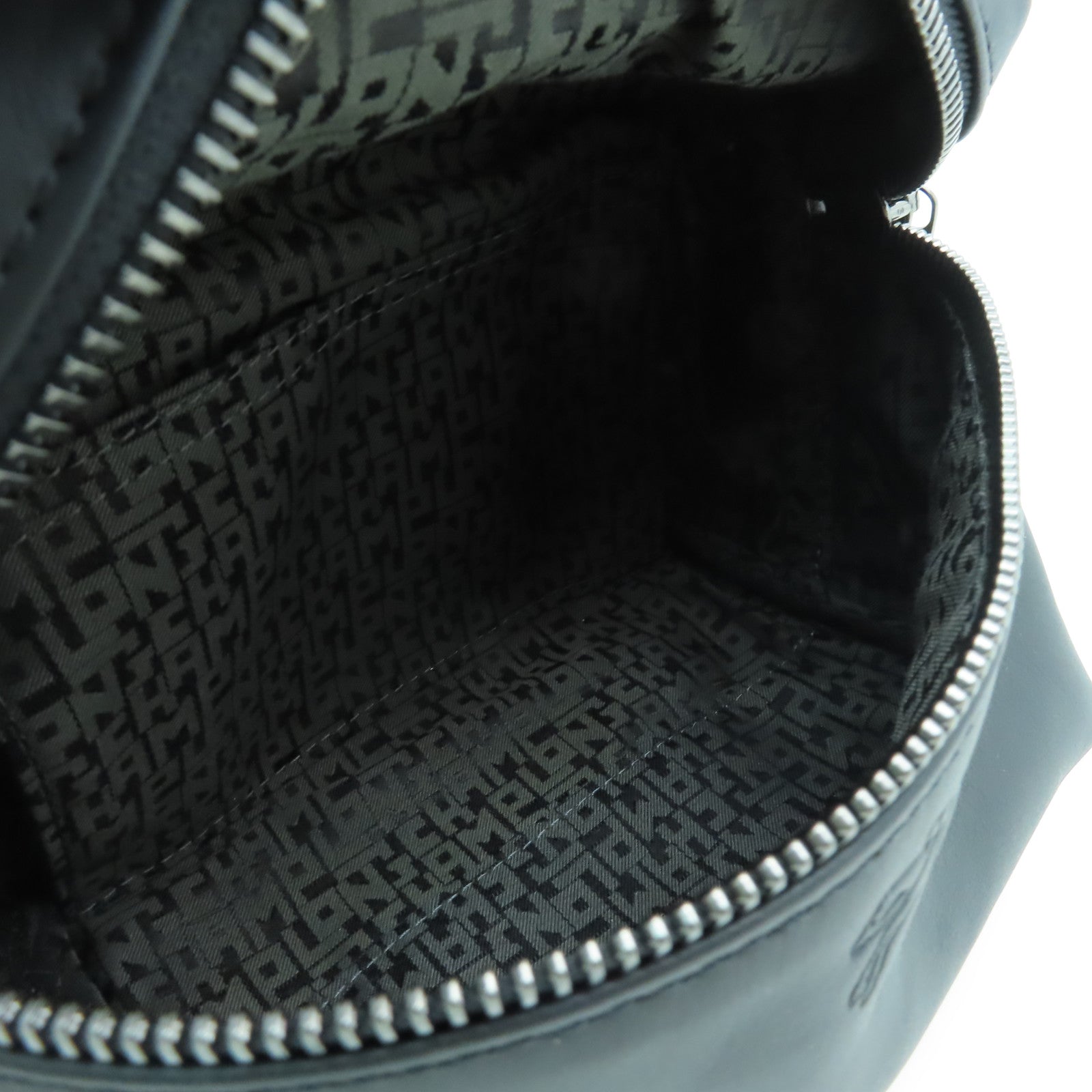 Longchamp 牛皮皮革２Way Shoulder Bag黑扣手挽肩背兩用袋黑色