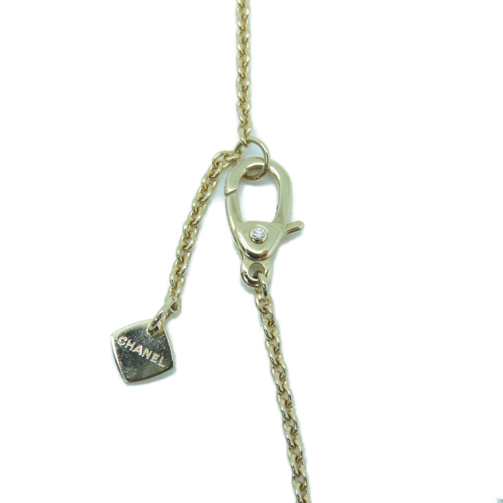 CHANEL 18K玫瑰金CoCo Necklace金扣項鍊