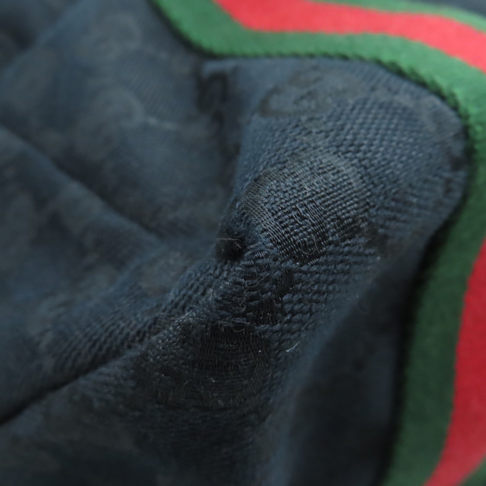 GUCCI 帆布Shoulder Bag黑扣肩背袋黑色