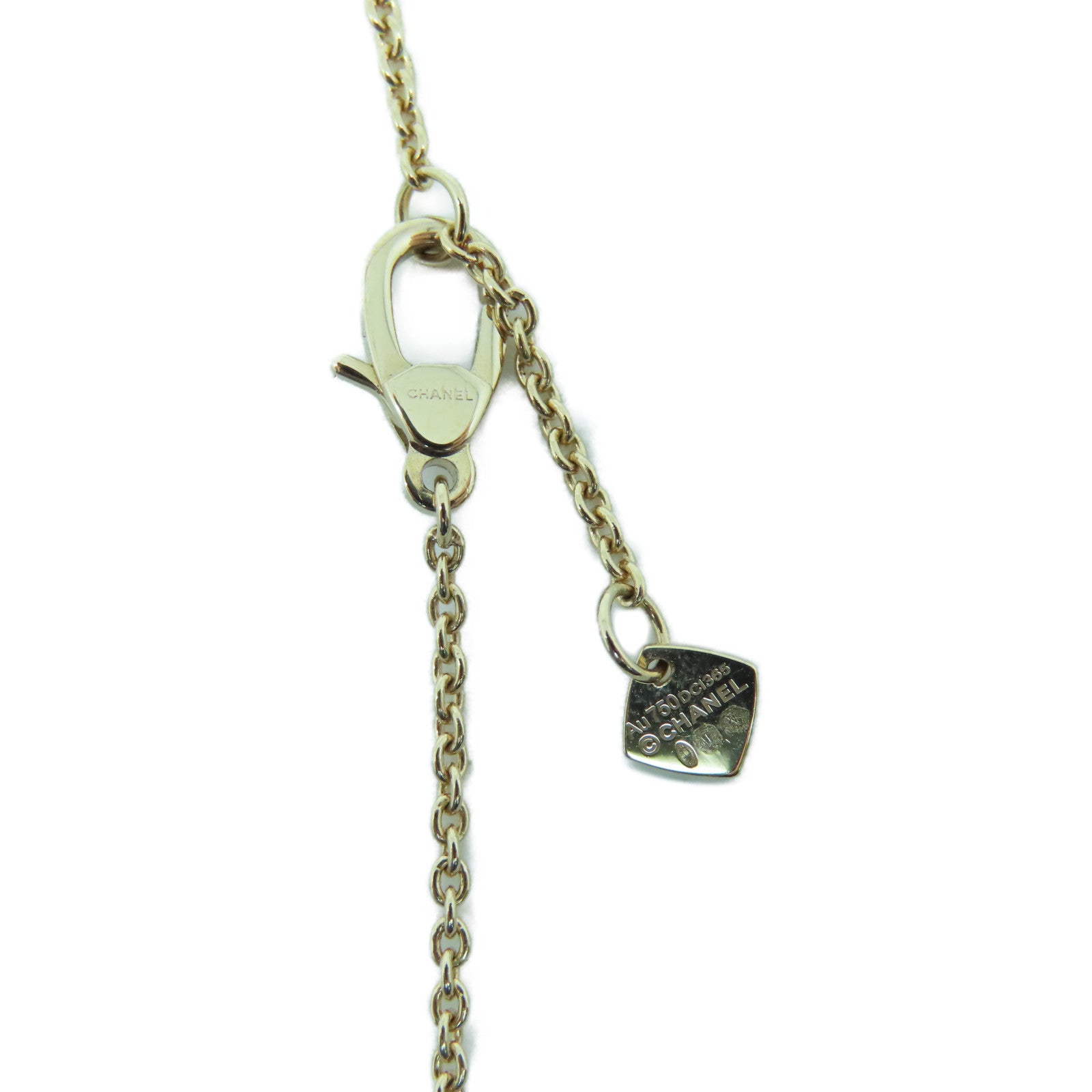 CHANEL 18K玫瑰金CoCo Necklace金扣項鍊