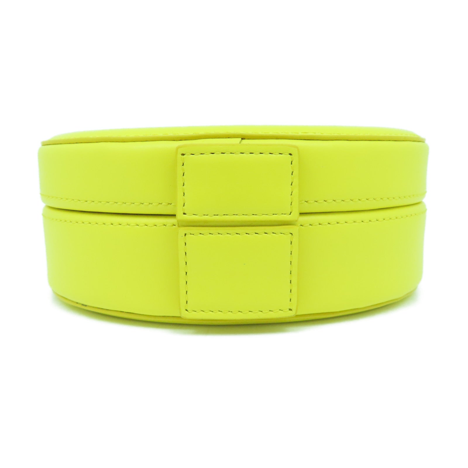 CELINE 牛皮皮革Cuir Triomphe Oval Minaudiere手挽袋黃色