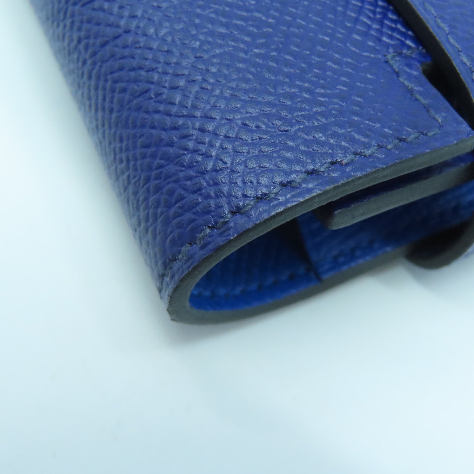HERMES 【激減優惠】Veau Epsom皮革Kelly Wallet長錢包閃電藍色
