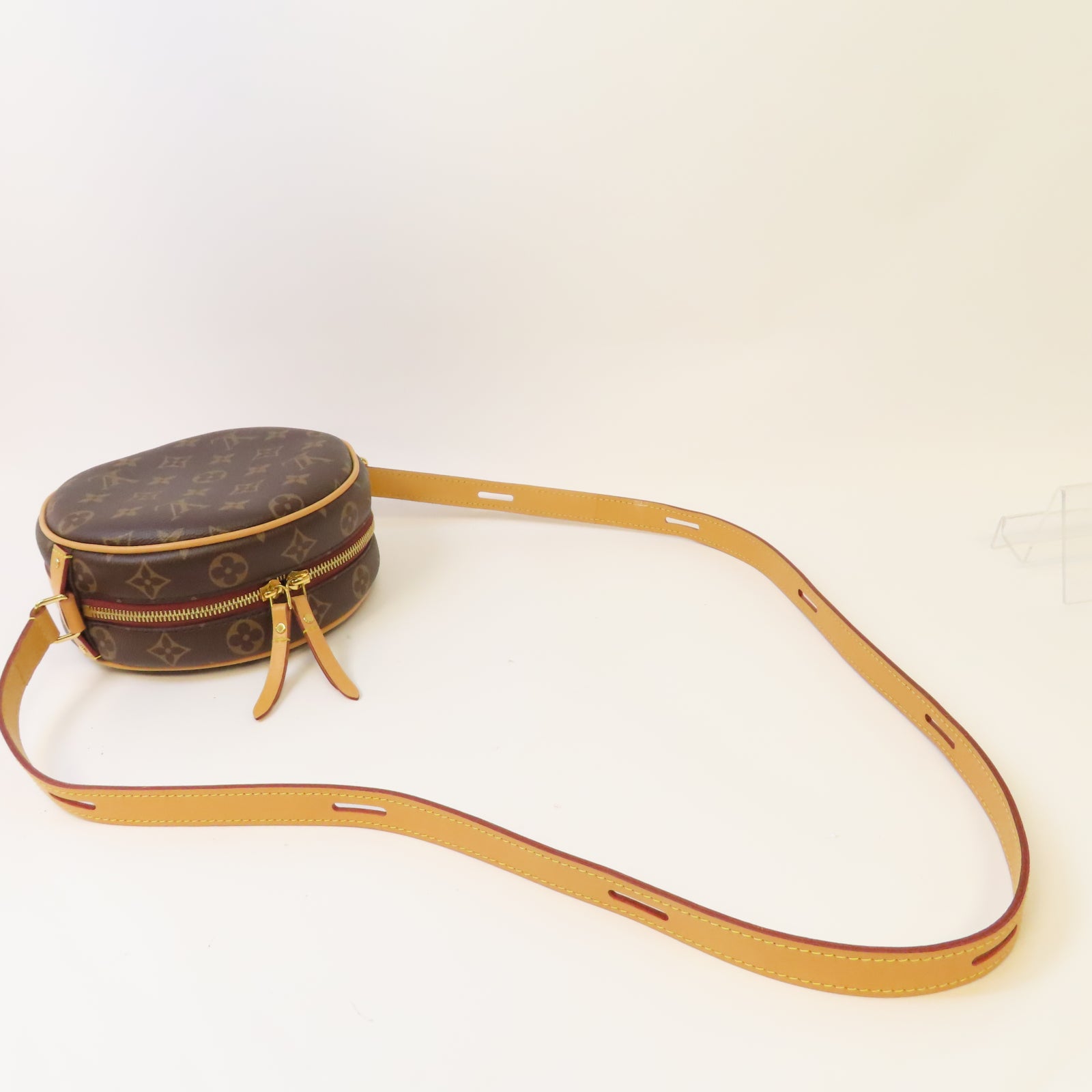 LOUIS VUITTON Monogram Boite Chapeau Souple PM金扣肩背袋啡色