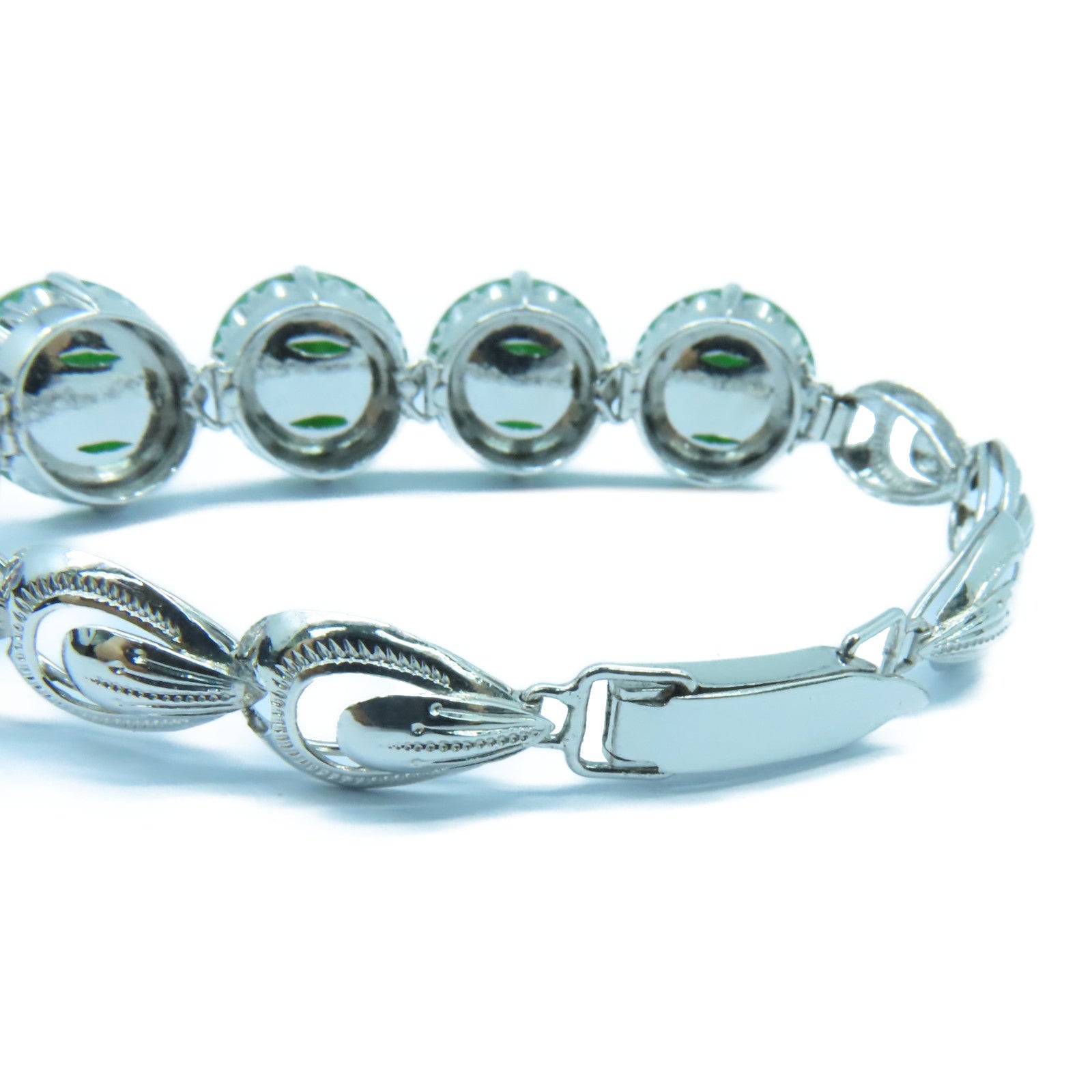 JEWELRY 4K白金Jade Bracelet翡翠手鏈綠色/銀色
