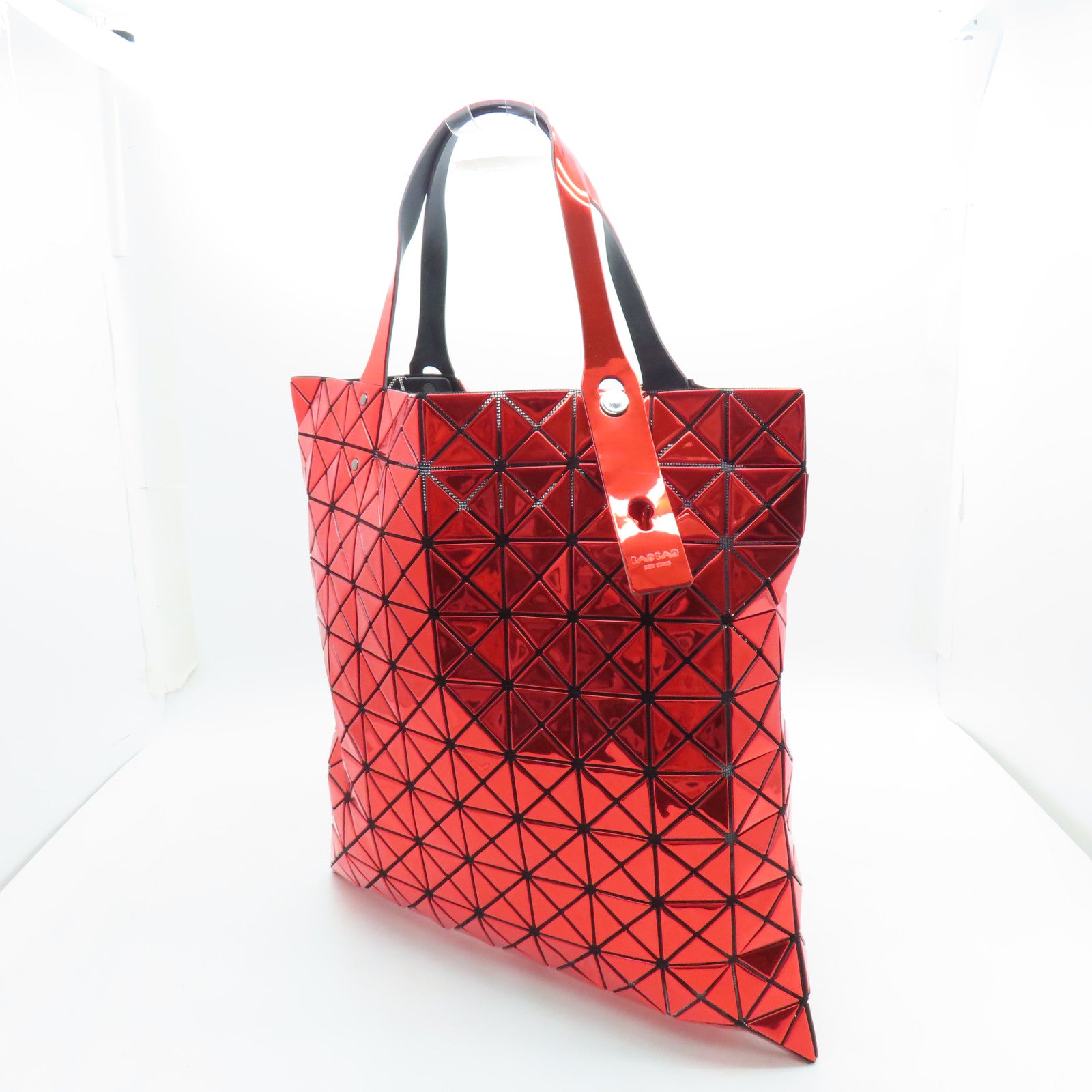 ISSEY MIYAKE PVC Tote Bag银扣手挽袋红色