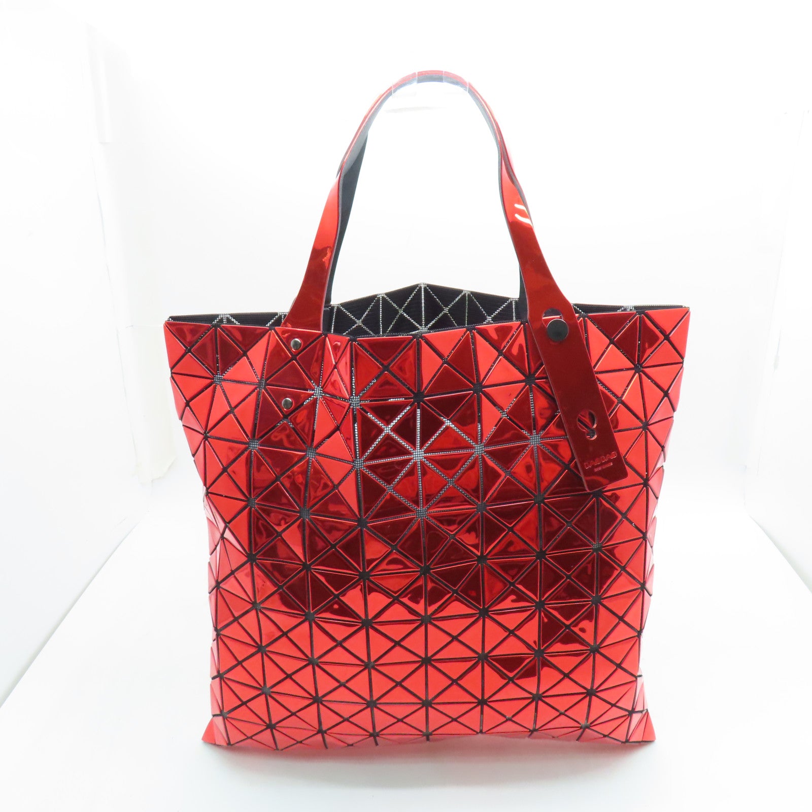 ISSEY MIYAKE PVC Tote Bag银扣手挽袋红色