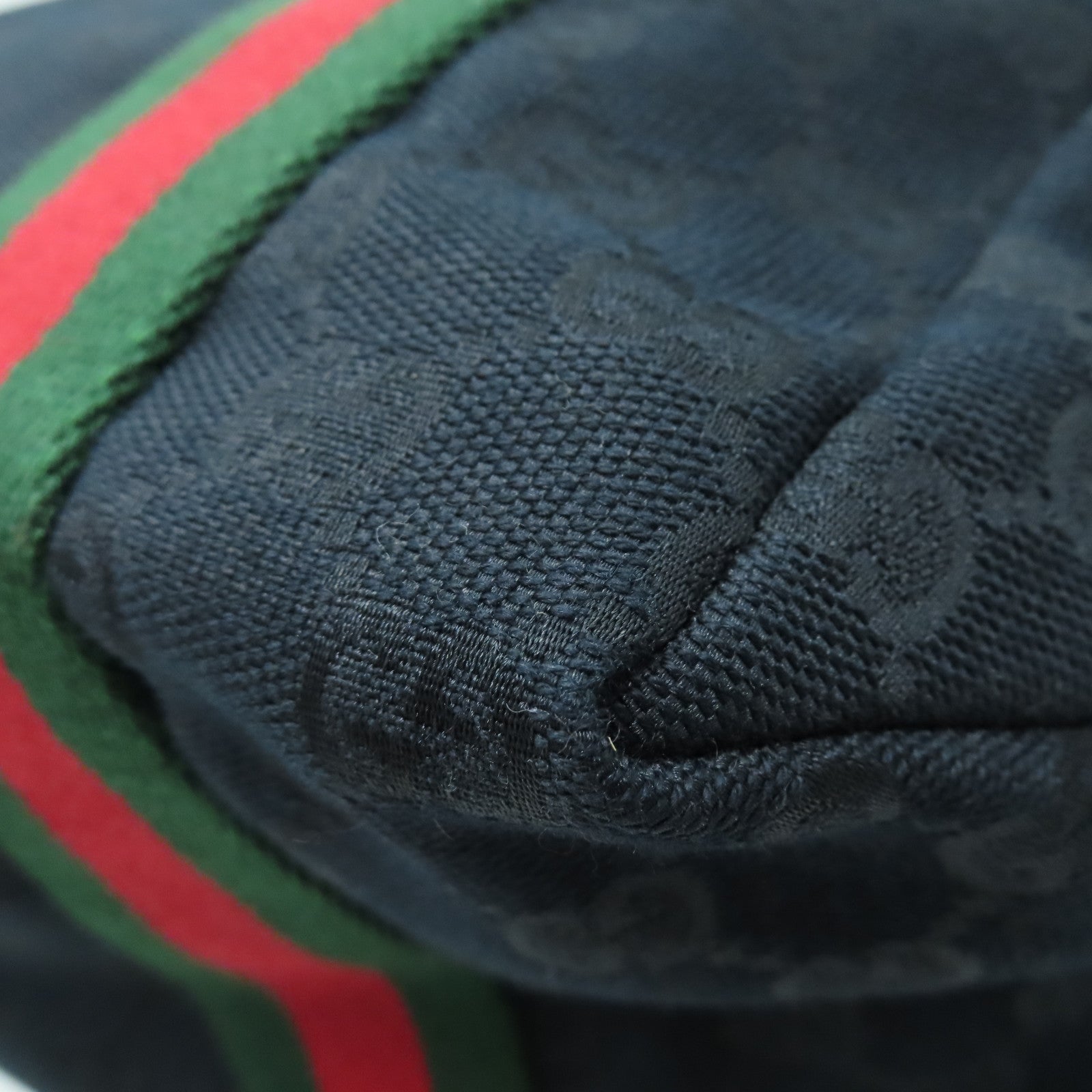 GUCCI 帆布Shoulder Bag黑扣肩背袋黑色