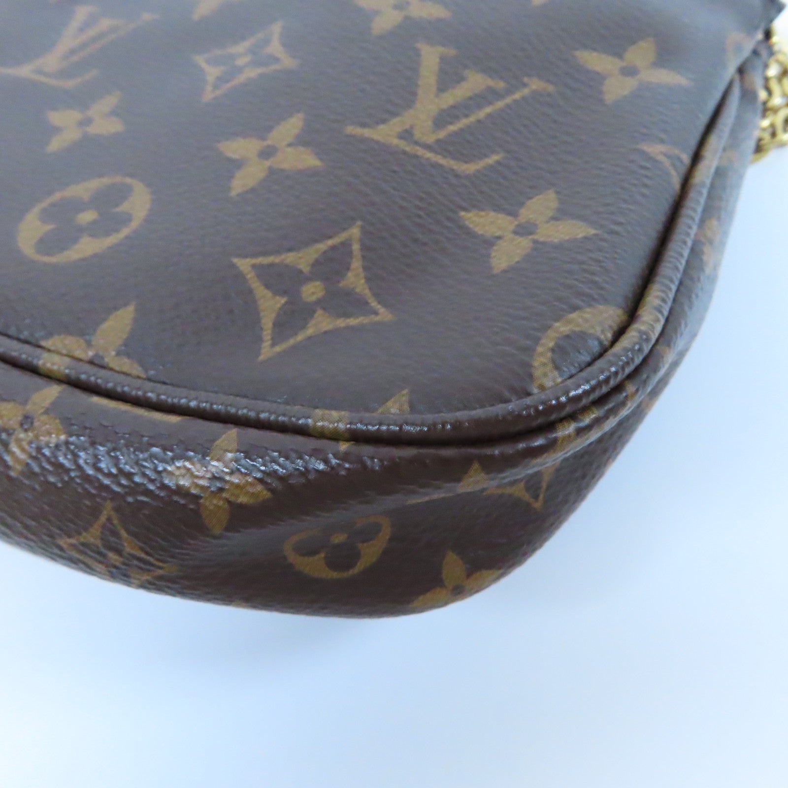 LOUIS VUITTON Monogram Multi Pochette Accessories金扣手挽肩背兩用袋啡色/粉紅色