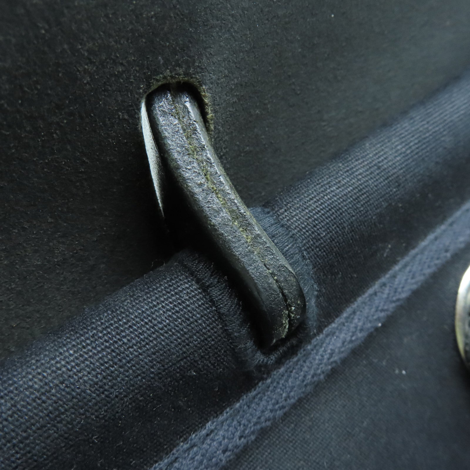 HERMES 帆布Herbag Backpack銀扣背包黑色