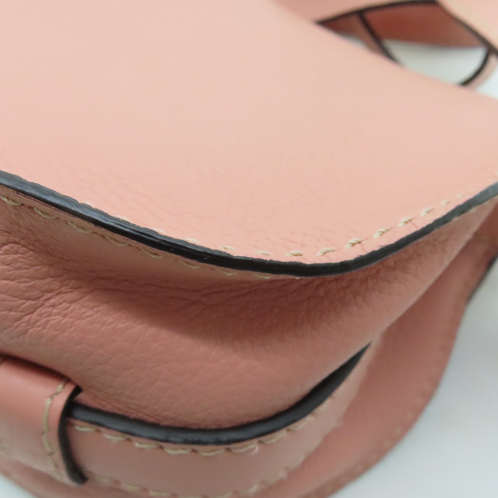 Chloe 牛皮皮革Small Marcie Bag金扣肩背袋粉紅色