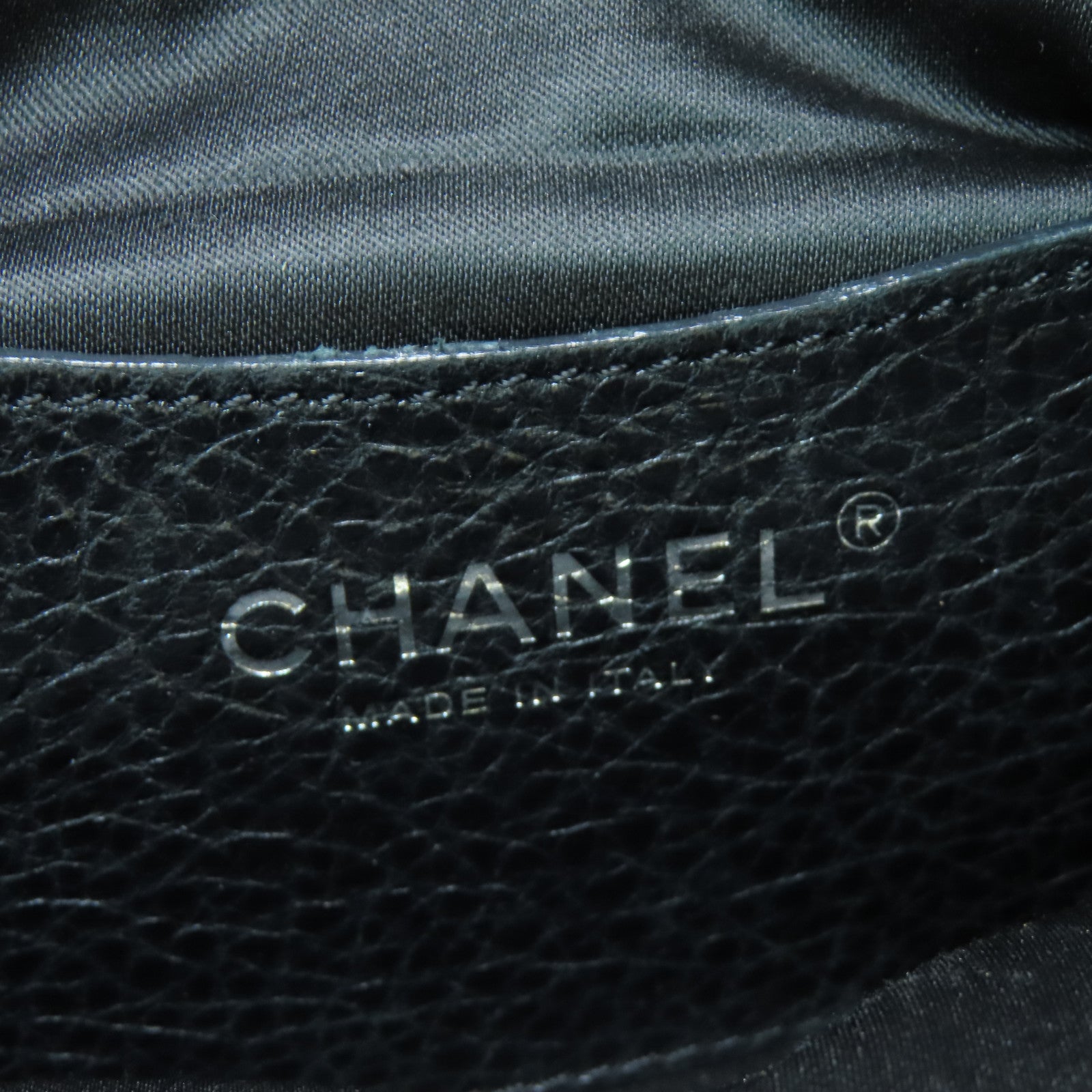 CHANEL 菱格牛皮皮革Shoulder Bag銀扣肩背袋黑色