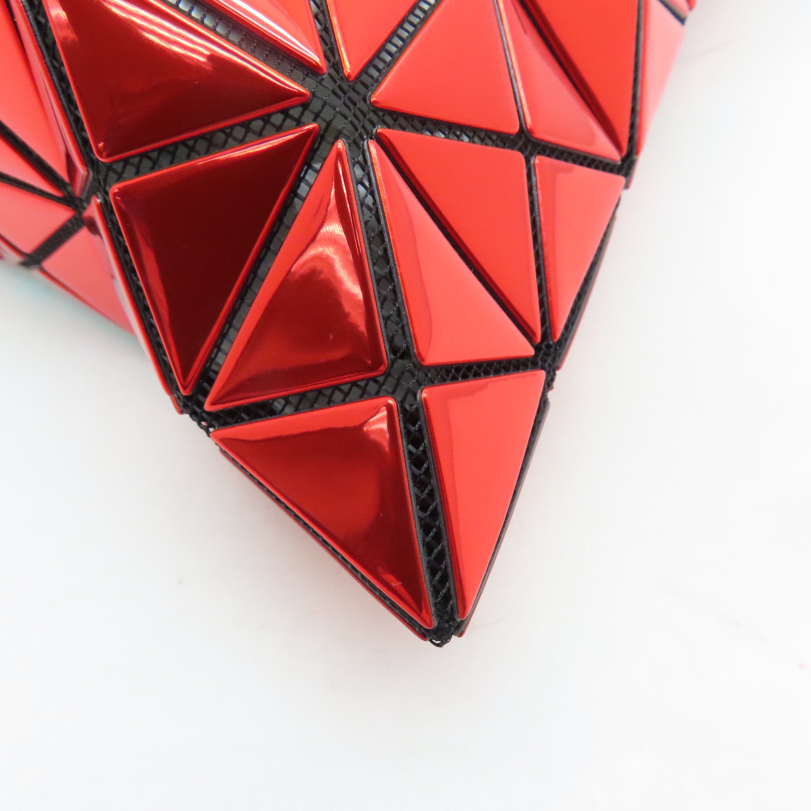 ISSEY MIYAKE PVC Tote Bag银扣手挽袋红色