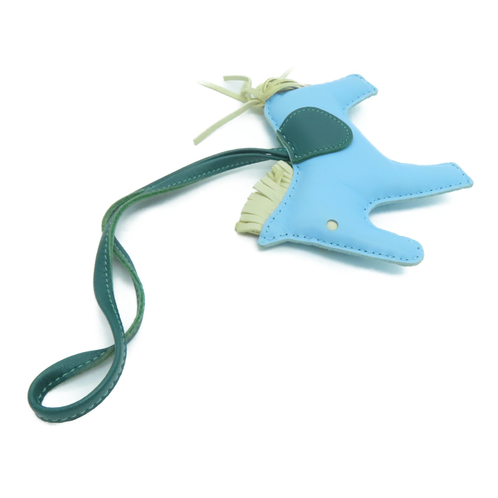 HERMES Swift皮革Rodeo ＭM挂饰蓝色
