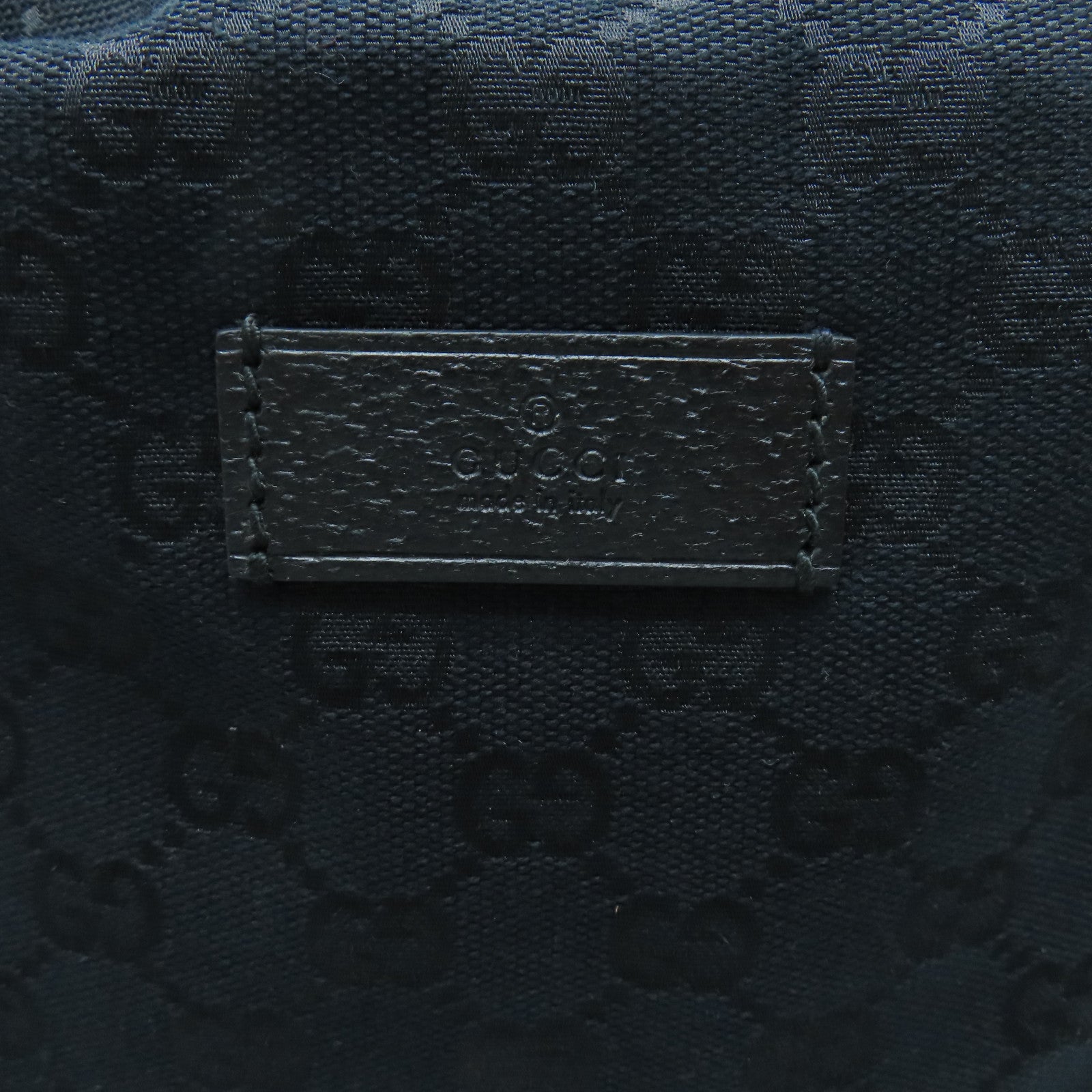 GUCCI 帆布Shoulder Bag黑扣肩背袋黑色