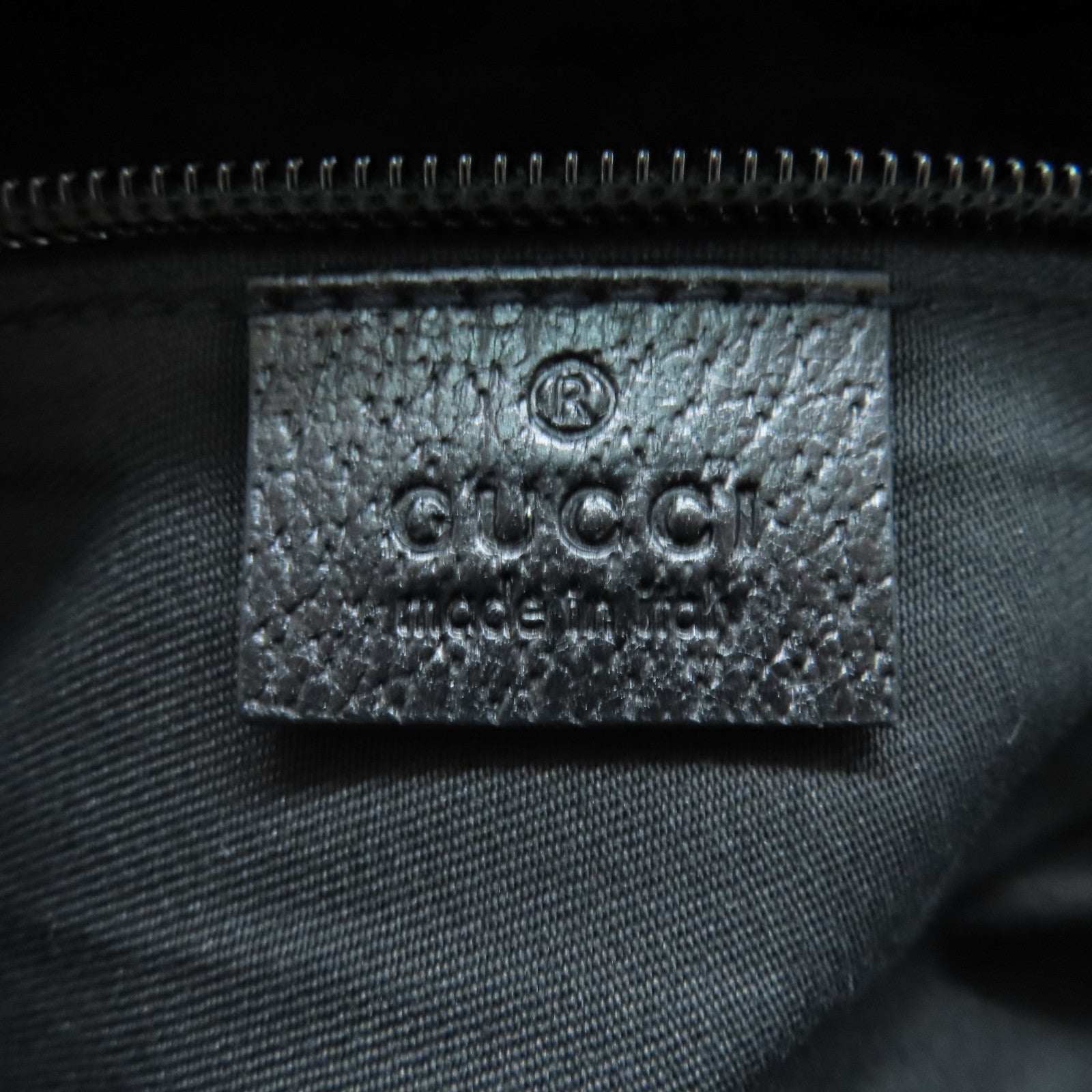 GUCCI 帆布Shoulder Bag黑扣肩背袋黑色
