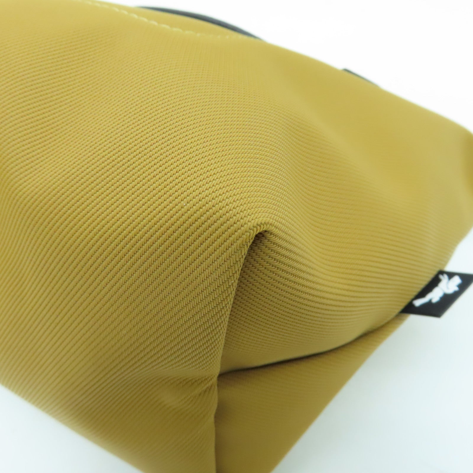 Longchamp 尼龍２Way Shoulder銀扣手挽肩背兩用袋卡其色/黑色