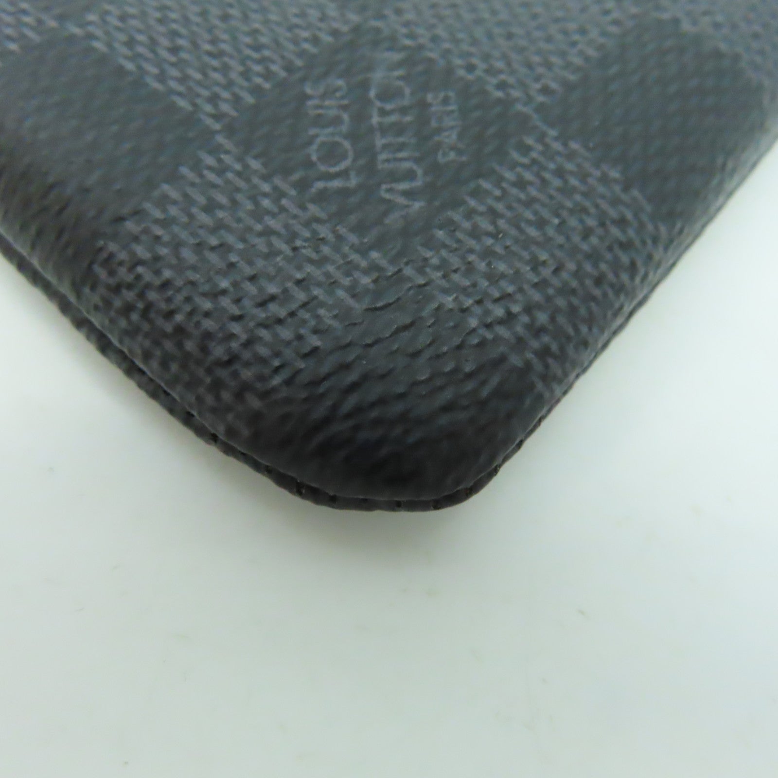 LOUIS VUITTON Damier Graphite Key Case銀扣鎖匙包/零錢包黑色