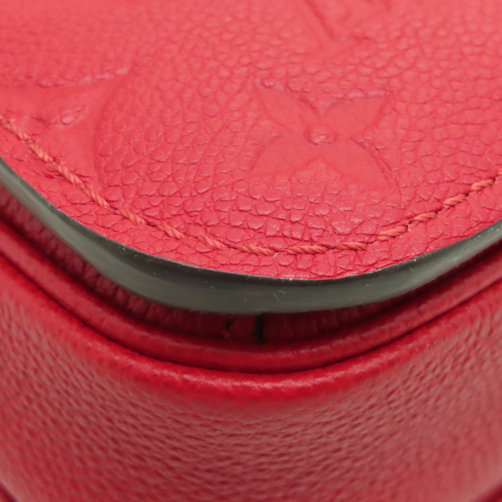 LOUIS VUITTON 【激減優惠】Monogram Empreinte Pochette Metis金扣肩背袋紅色