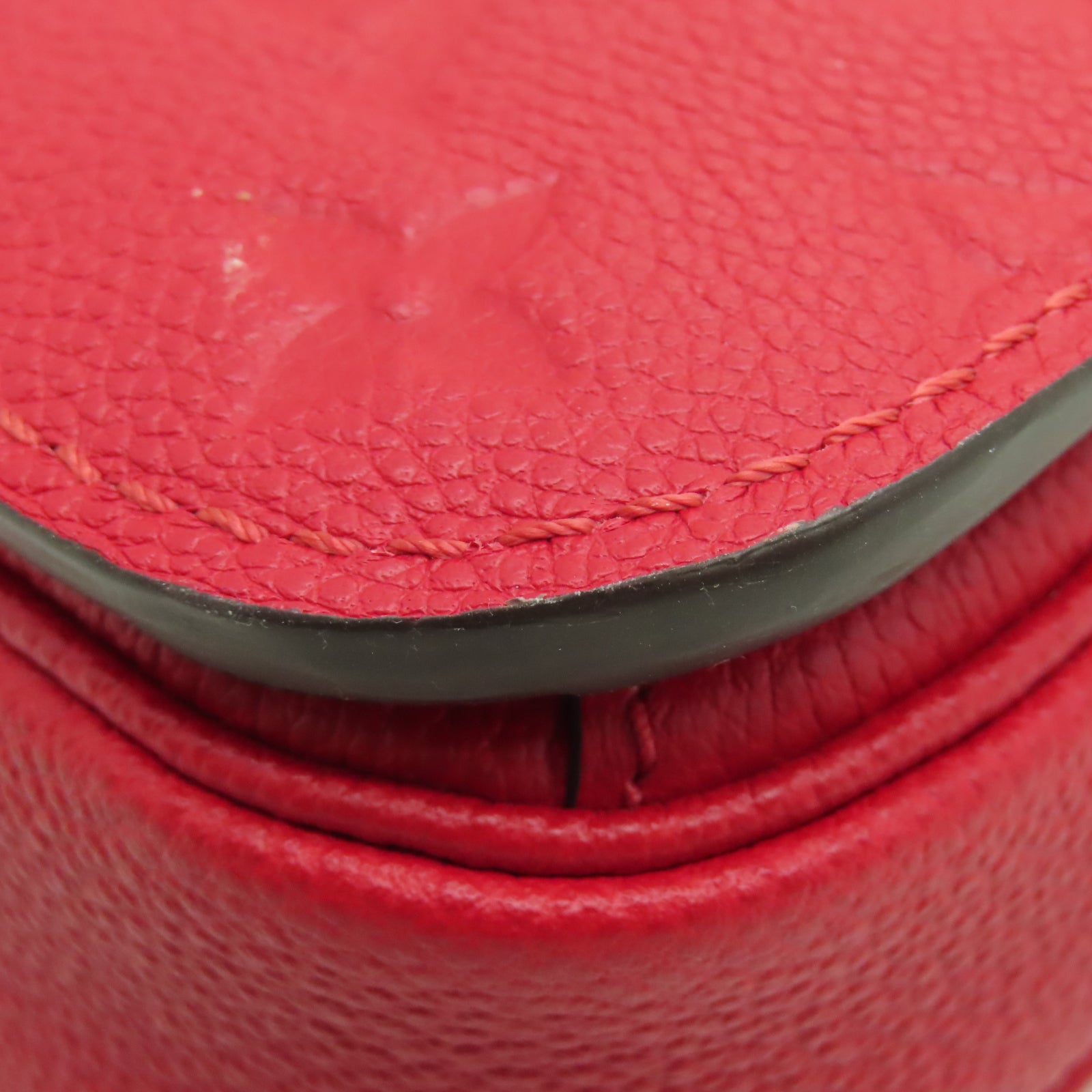 LOUIS VUITTON 【激減優惠】Monogram Empreinte Pochette Metis金扣肩背袋紅色
