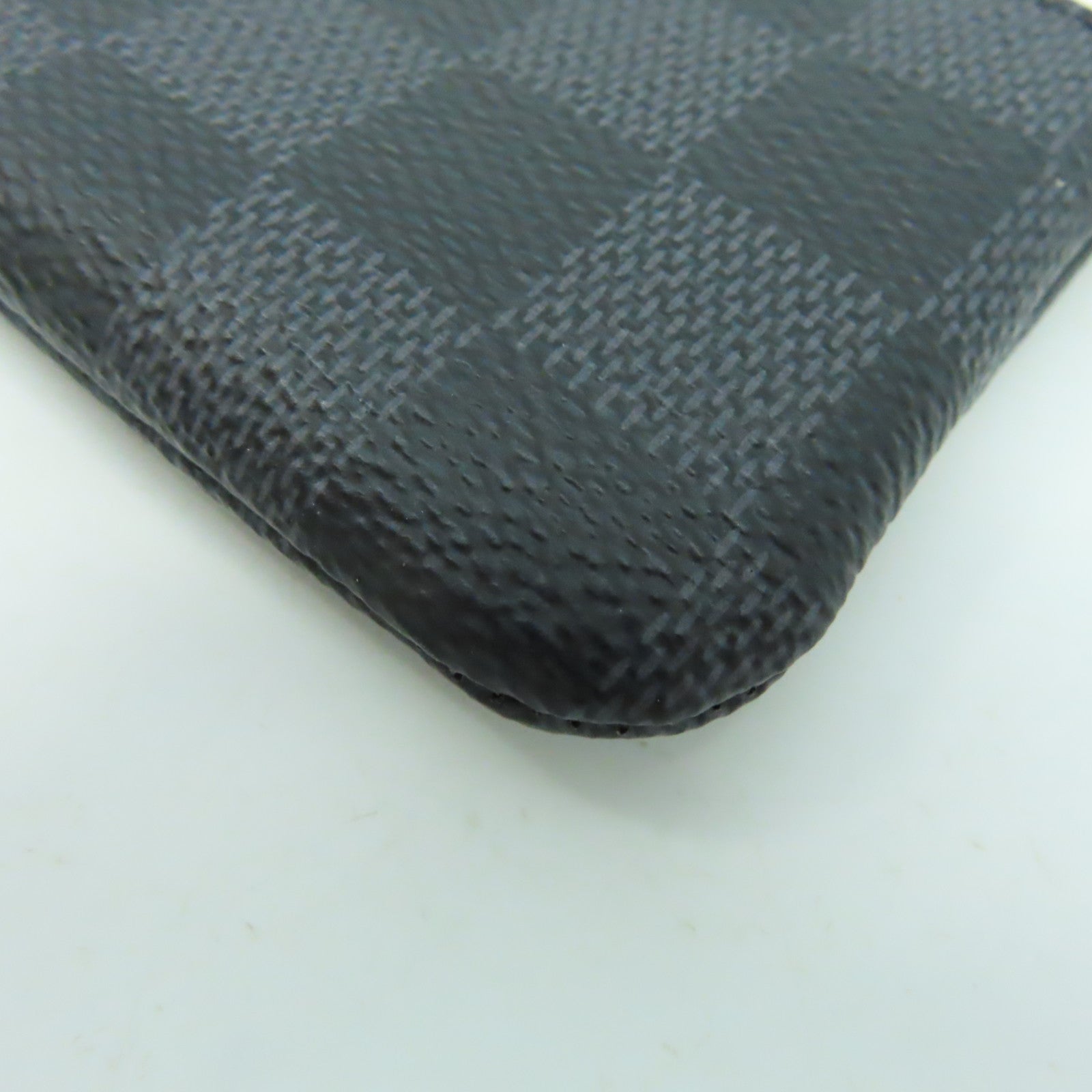 LOUIS VUITTON Damier Graphite Key Case銀扣鎖匙包/零錢包黑色