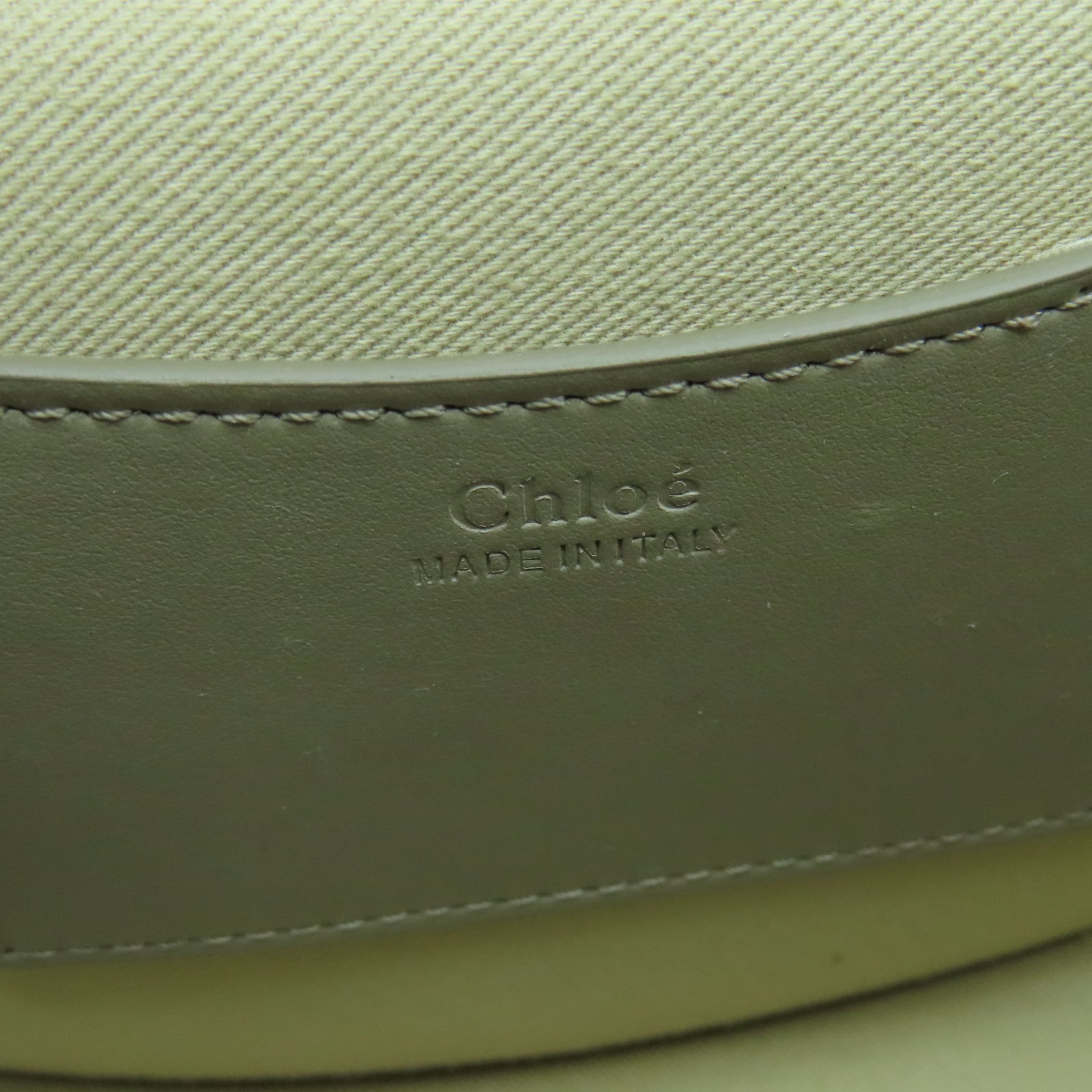 Chloe Leather Shoulder Bag Gold Buckle Gray