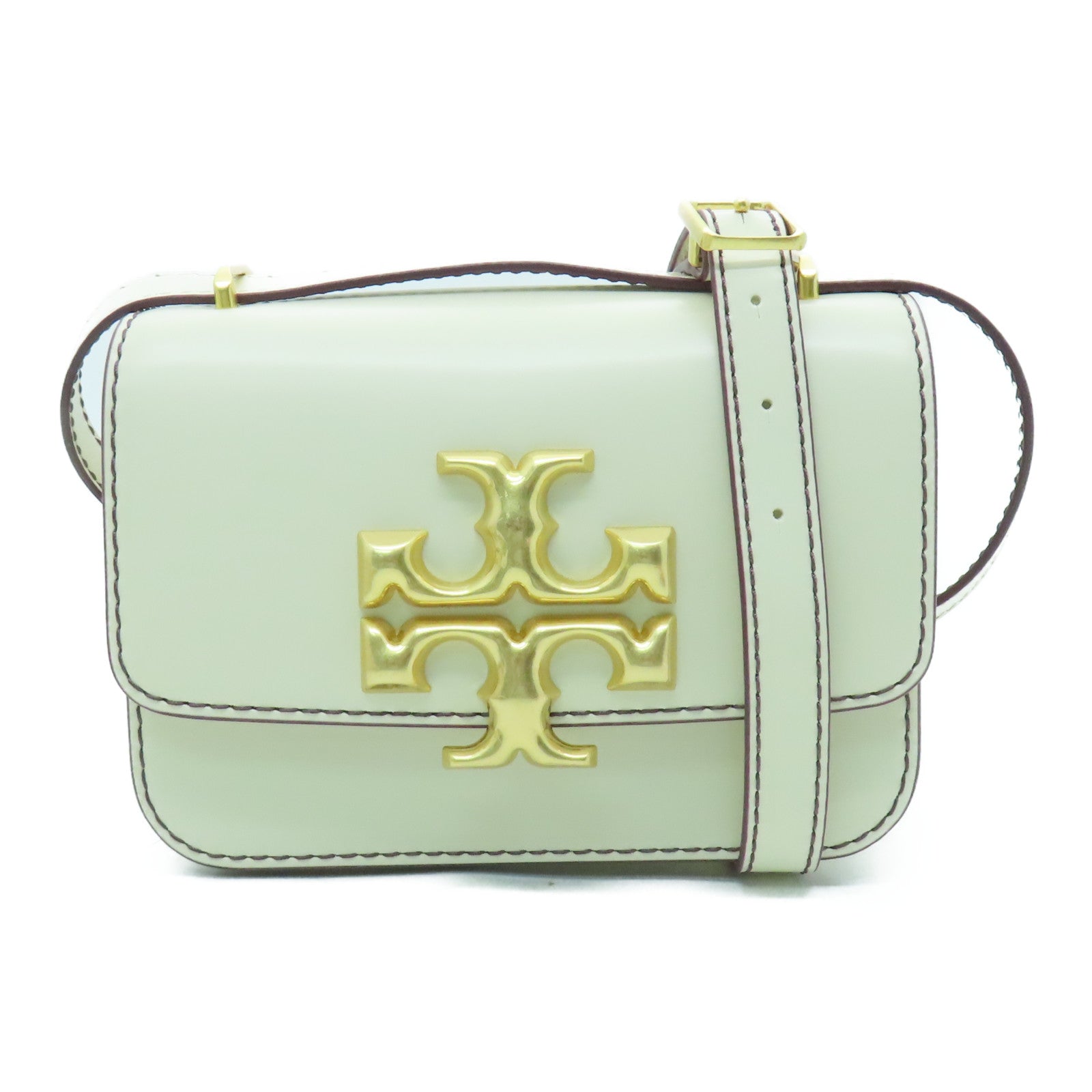Tory Burch 牛皮皮革Shoulder Bag金扣肩背袋白色