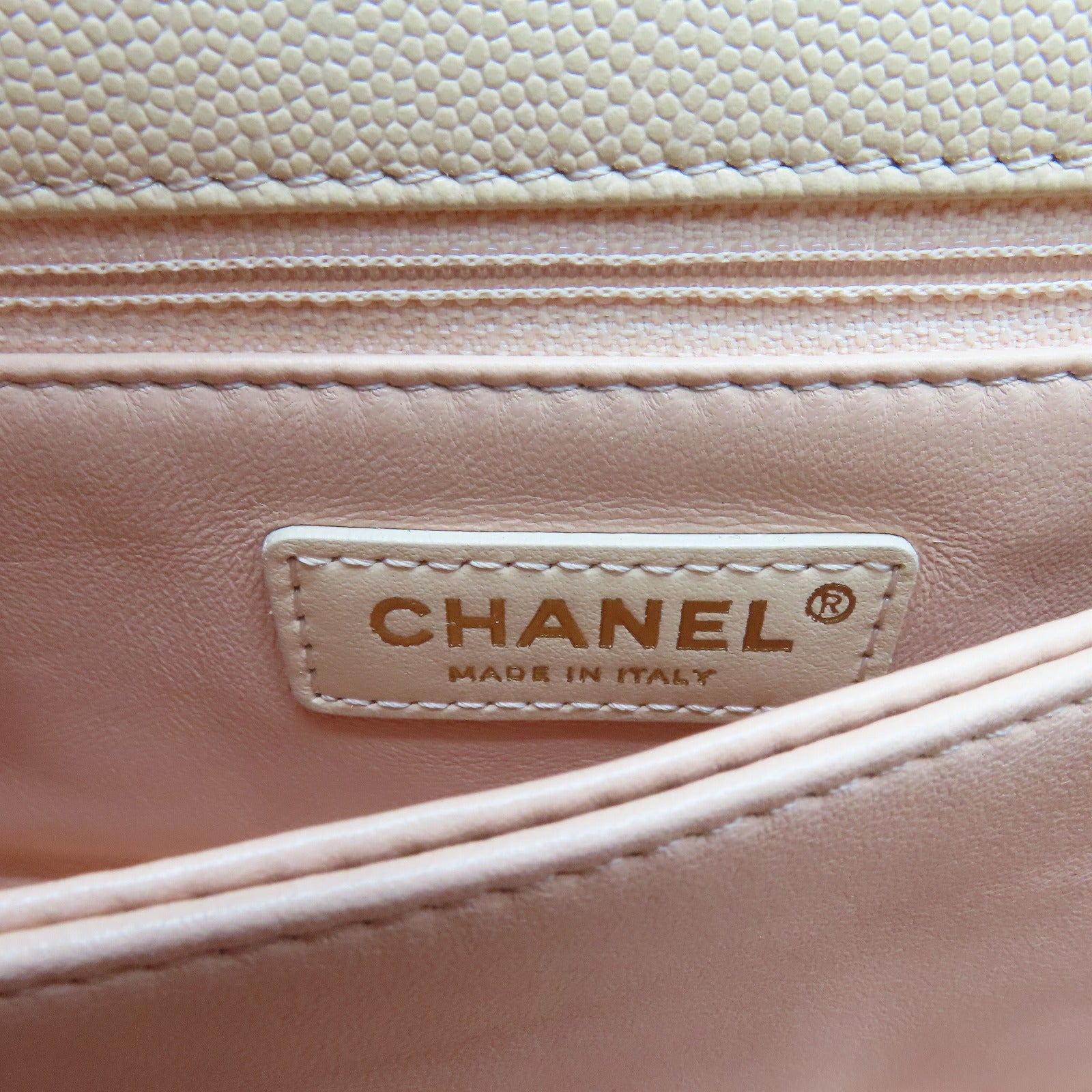 CHANEL 菱格Caviar皮革2 Way Shoulder Bag金扣手挽肩背兩用袋粉紅色