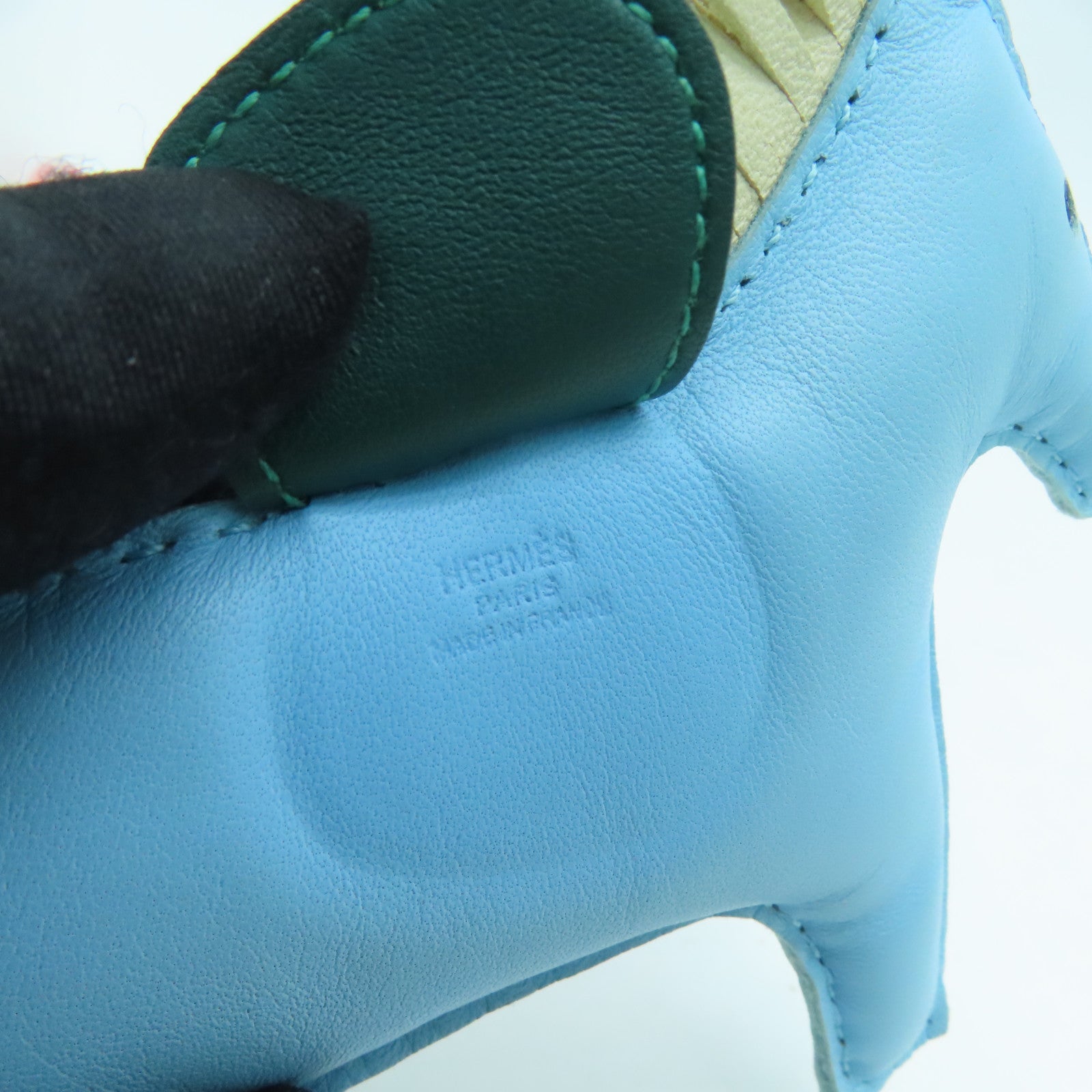 HERMES Swift皮革Rodeo ＭM挂饰蓝色