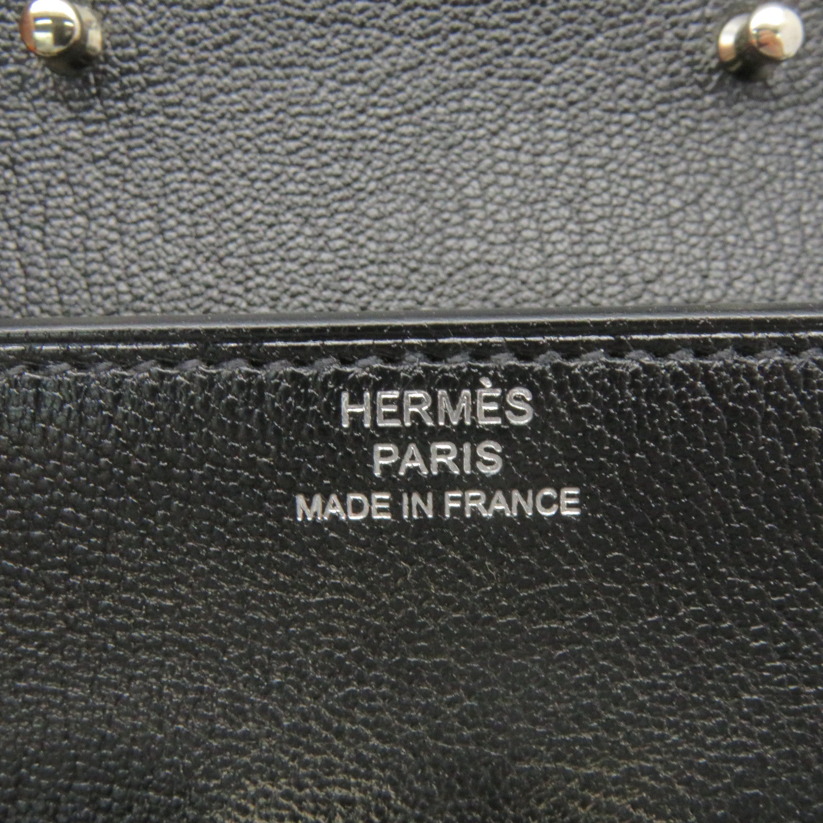 HERMES Chevre皮革Cinhetic Mini Shoulder Wallet肩背钱包Blakc黑色