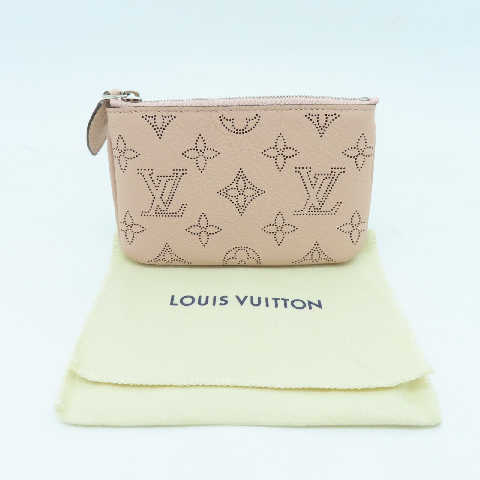 LOUIS VUITTON Mahina Key &amp; Coin Case Silver Buckle Key Coin Purse Pink