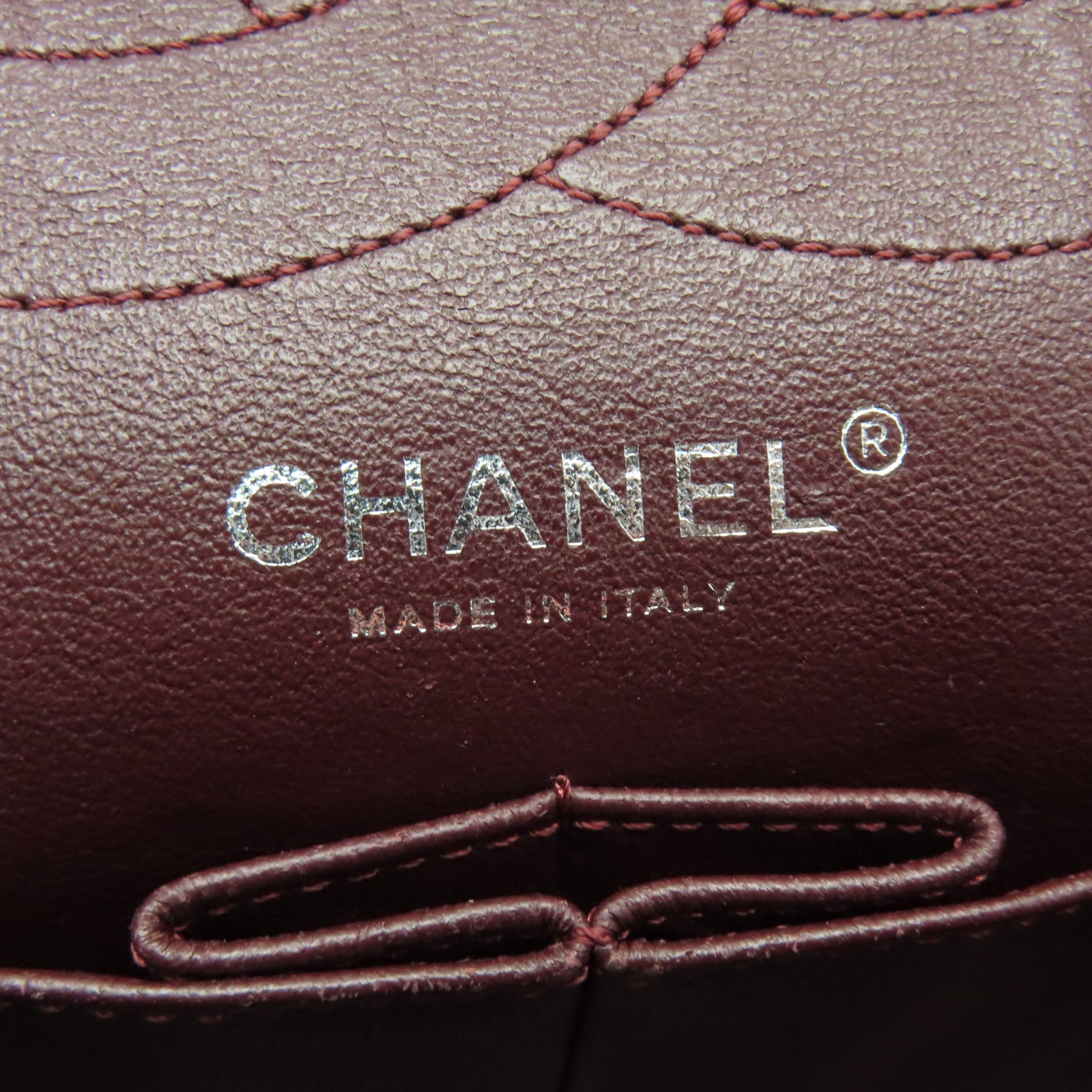 CHANEL Aged Calf皮革2.55銀扣鏈帶肩背袋黒色