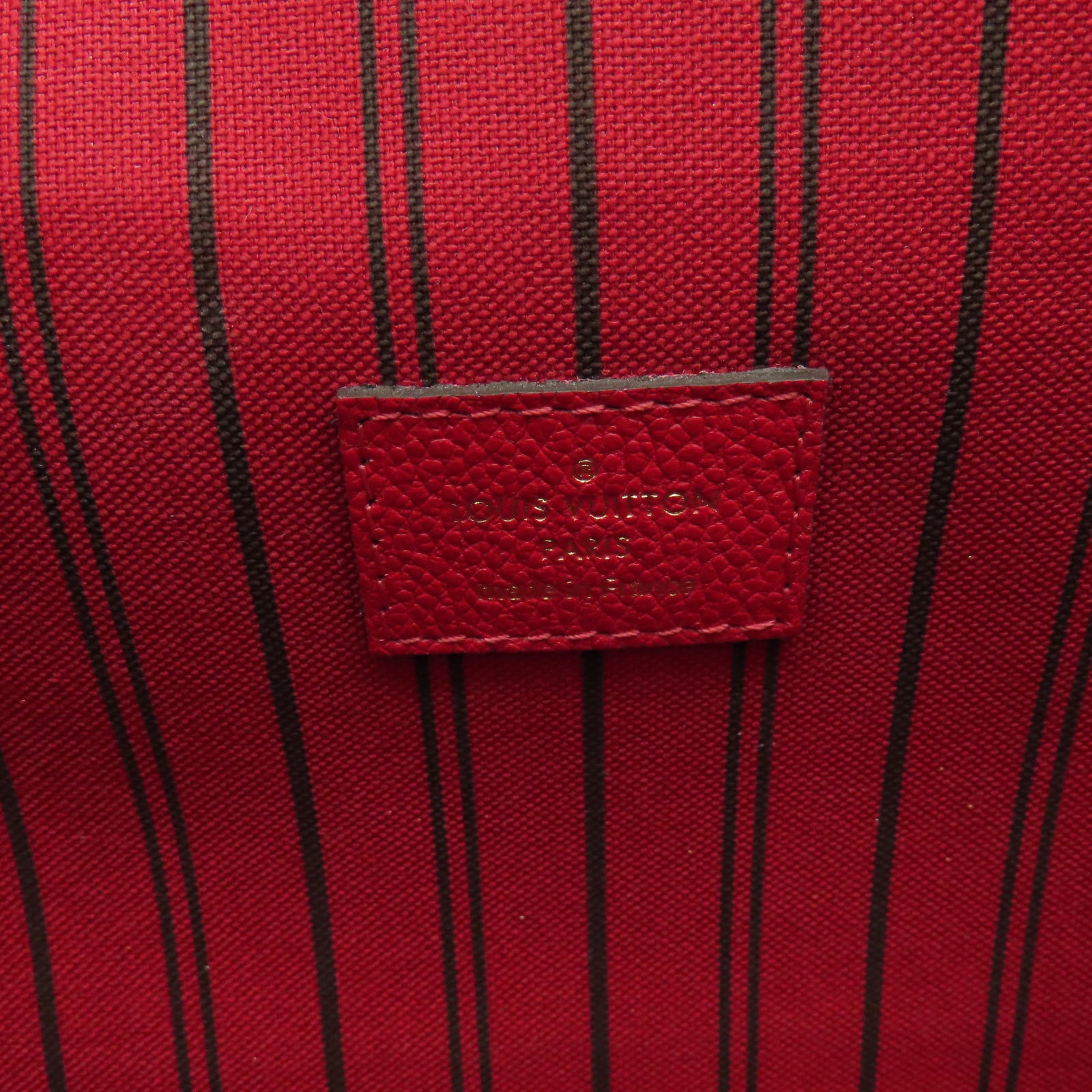 LOUIS VUITTON 【激減優惠】Monogram Empreinte Pochette Metis金扣肩背袋紅色