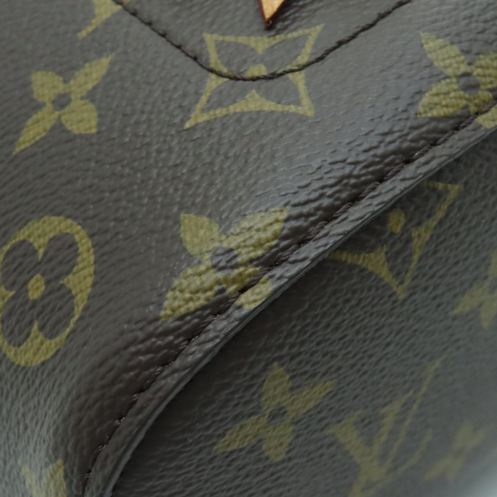 LOUIS VUITTON 【激減優惠】Monogram Montsouris MM金扣背包啡色