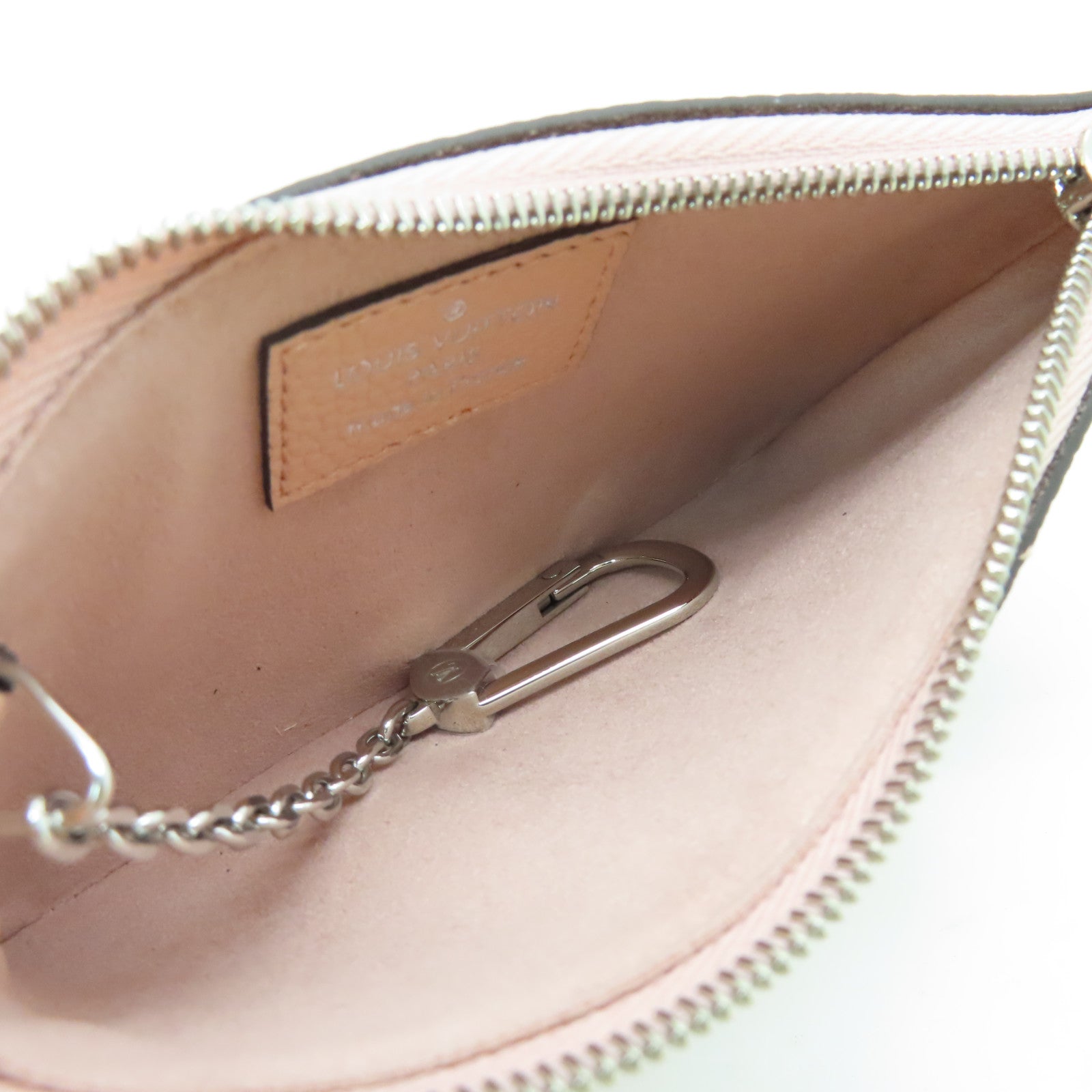 LOUIS VUITTON Mahina Key &amp; Coin Case Silver Buckle Key Coin Purse Pink