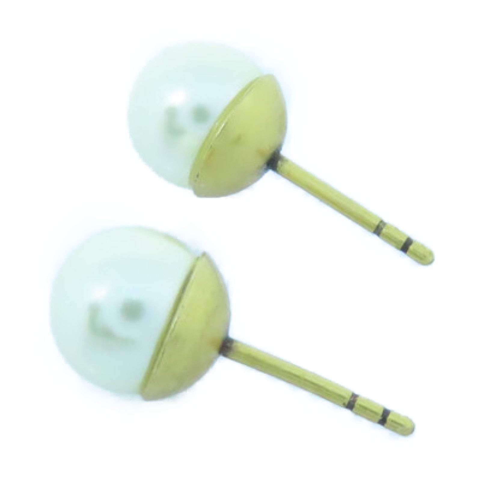 Dior 水晶/仿珍珠Earrings金扣耳環銀色/白色