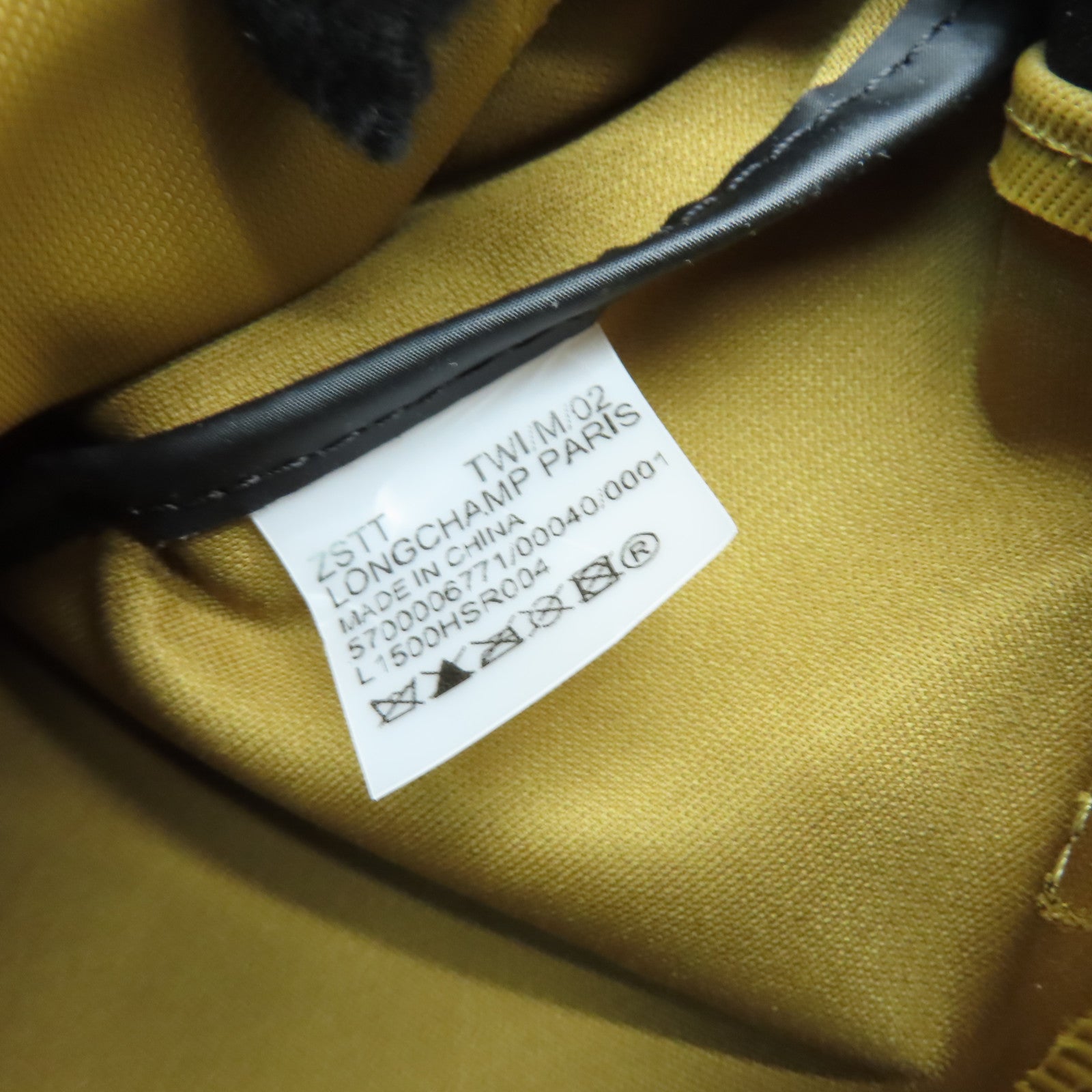 Longchamp 尼龍２Way Shoulder銀扣手挽肩背兩用袋卡其色/黑色