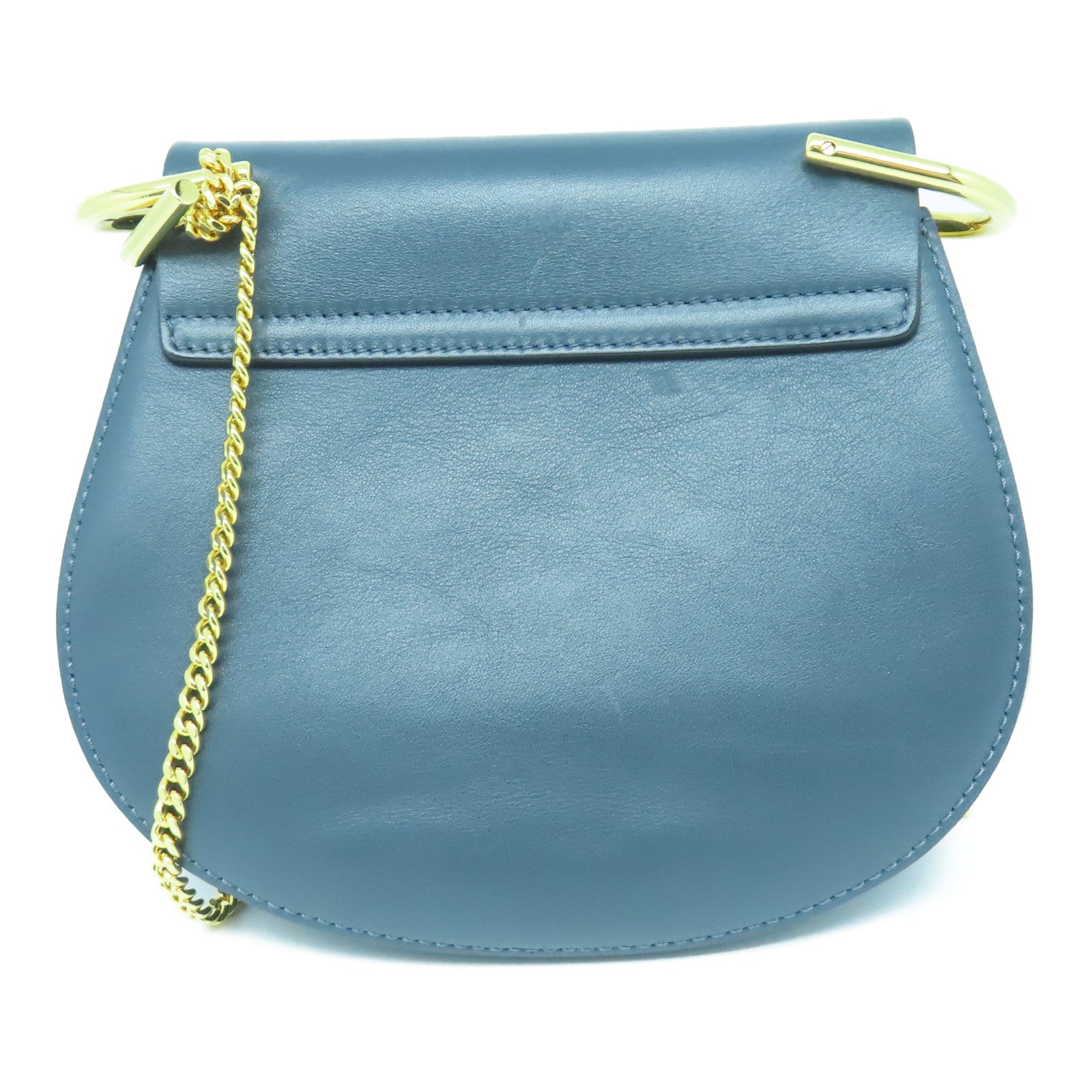 Chloe suede / cowhide leather Shoulder Bag gold buckle shoulder bag teal